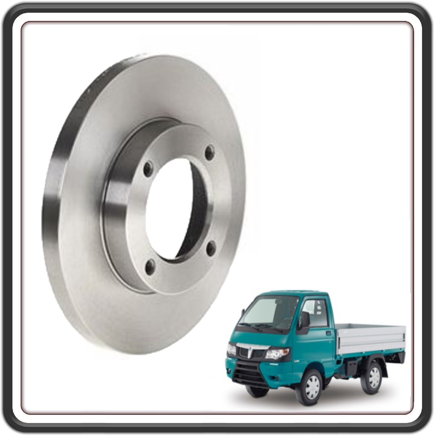 DISCO FRENO ANTERIORE 4 FORI COMPATIBILE PER PIAGGIO PORTER MULTITECH E4-E5 DAL 2010 AL 2015