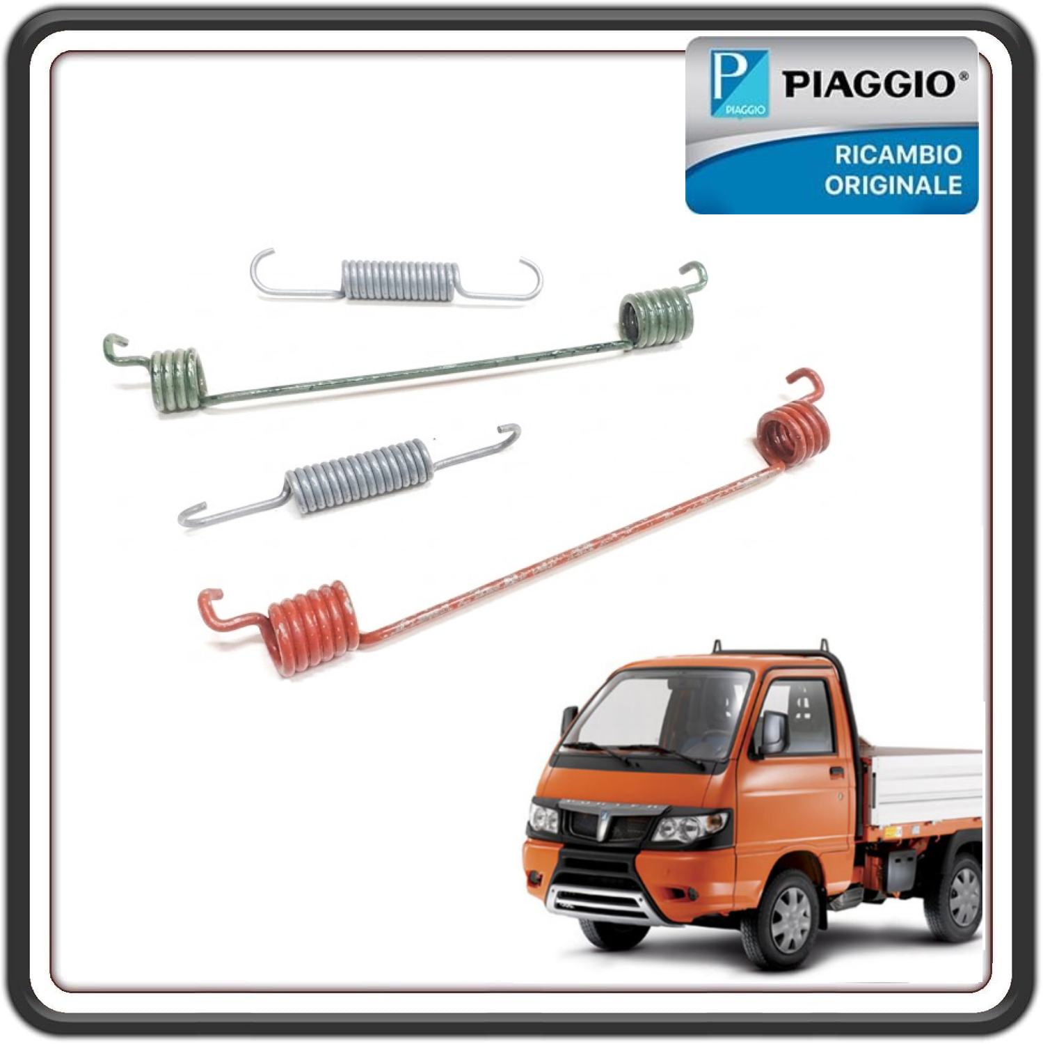 KIT MOLLE GANASCE POSTERIORI PIAGGIO PORTER MULTITECH DAL 2010 AL 2020 - PIAGGIO PORTER D120 DIESEL DAL 2010 AL 2015 ORIGINALE PIAGGIO 837182