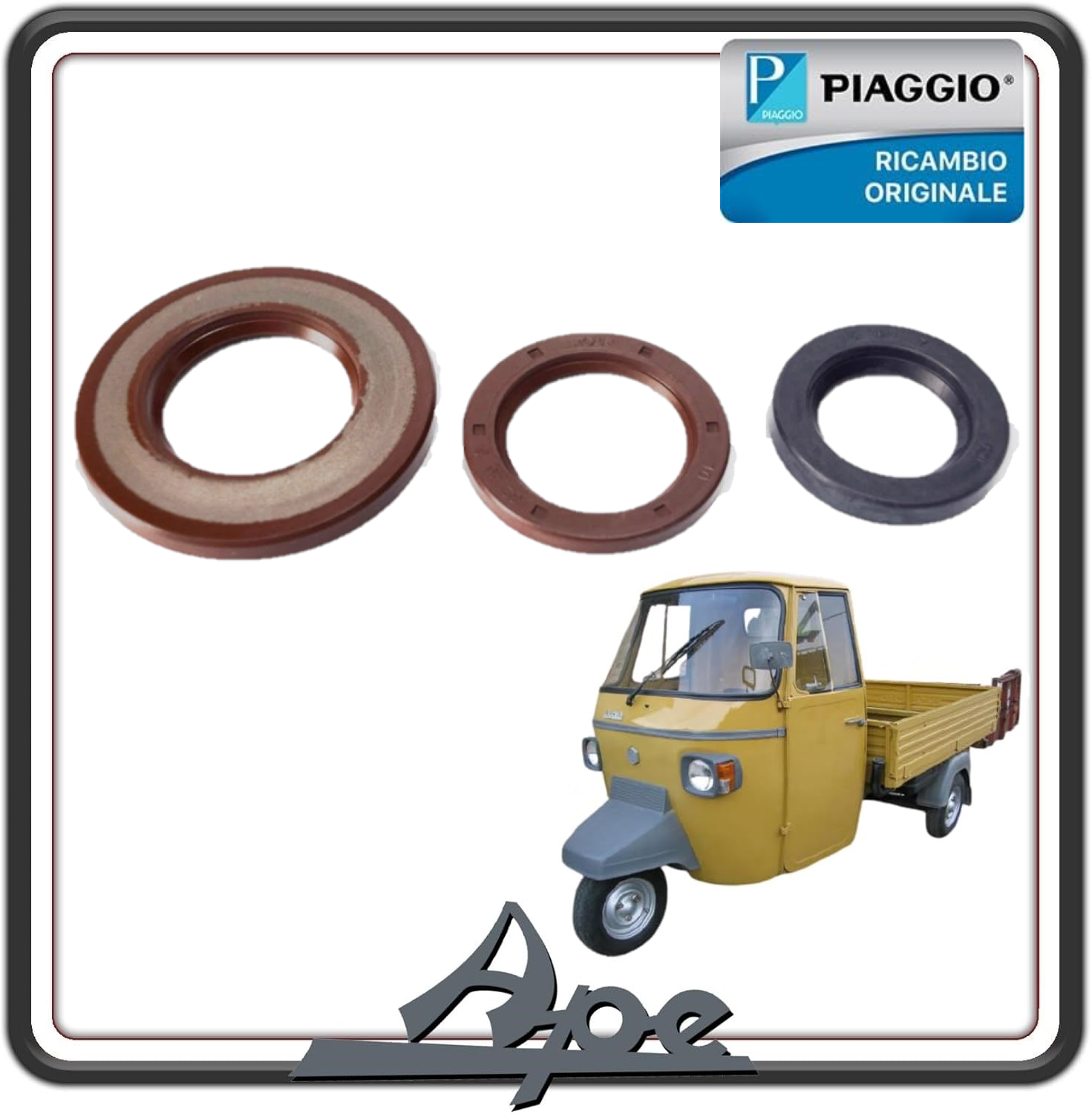 KIT SERIE PARAOLI BANCO MOTORE PER PIAGGIO APE MP 501-601 ORIGINALE PIAGGIO 1548246
