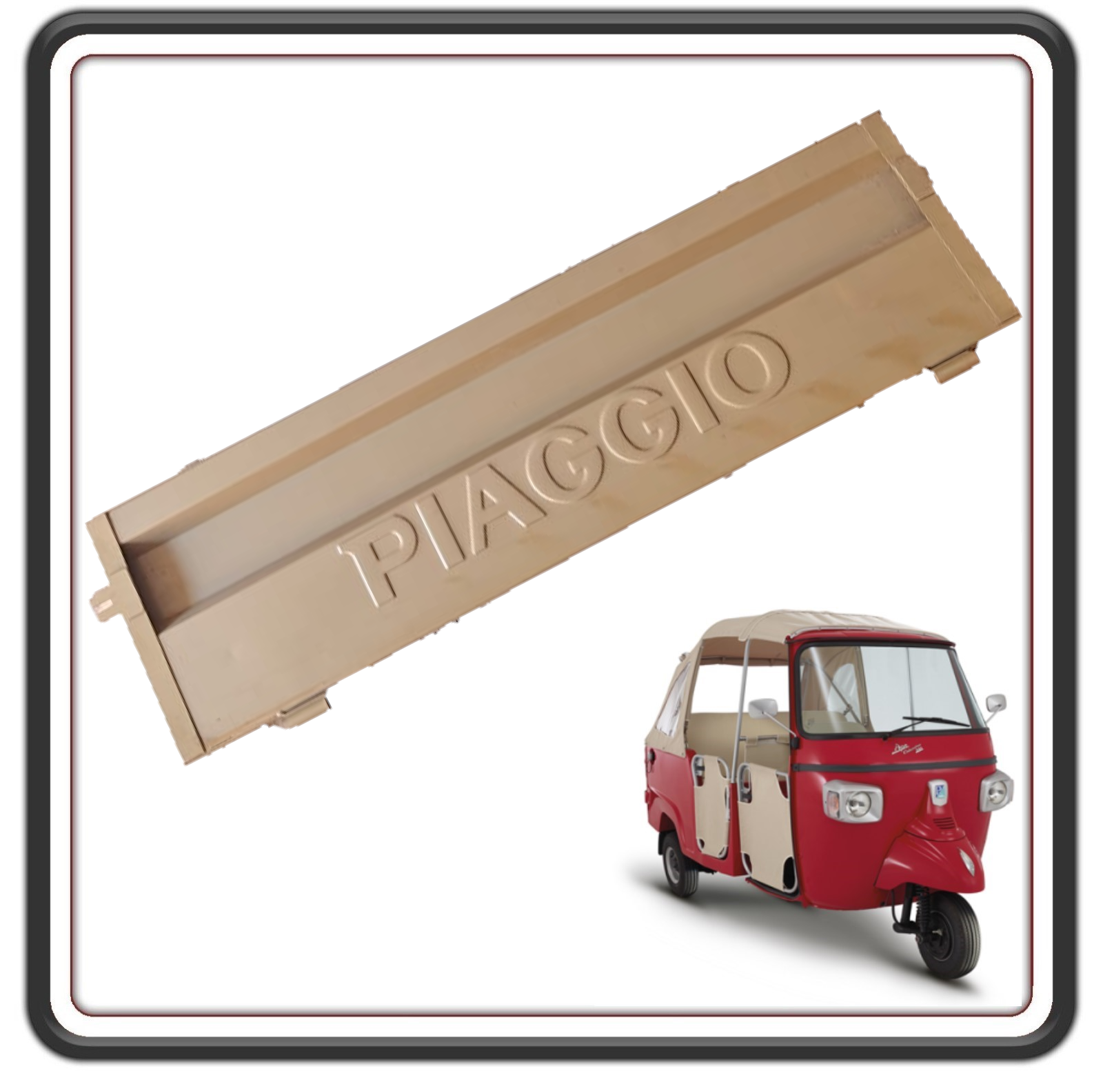 SPONDA SPORTELLO POSTERIORE GREZZA DA VERNICIARE PER PIAGGIO APE CALESSINO BENZINA 200 ORIGINALE PIAGGIO