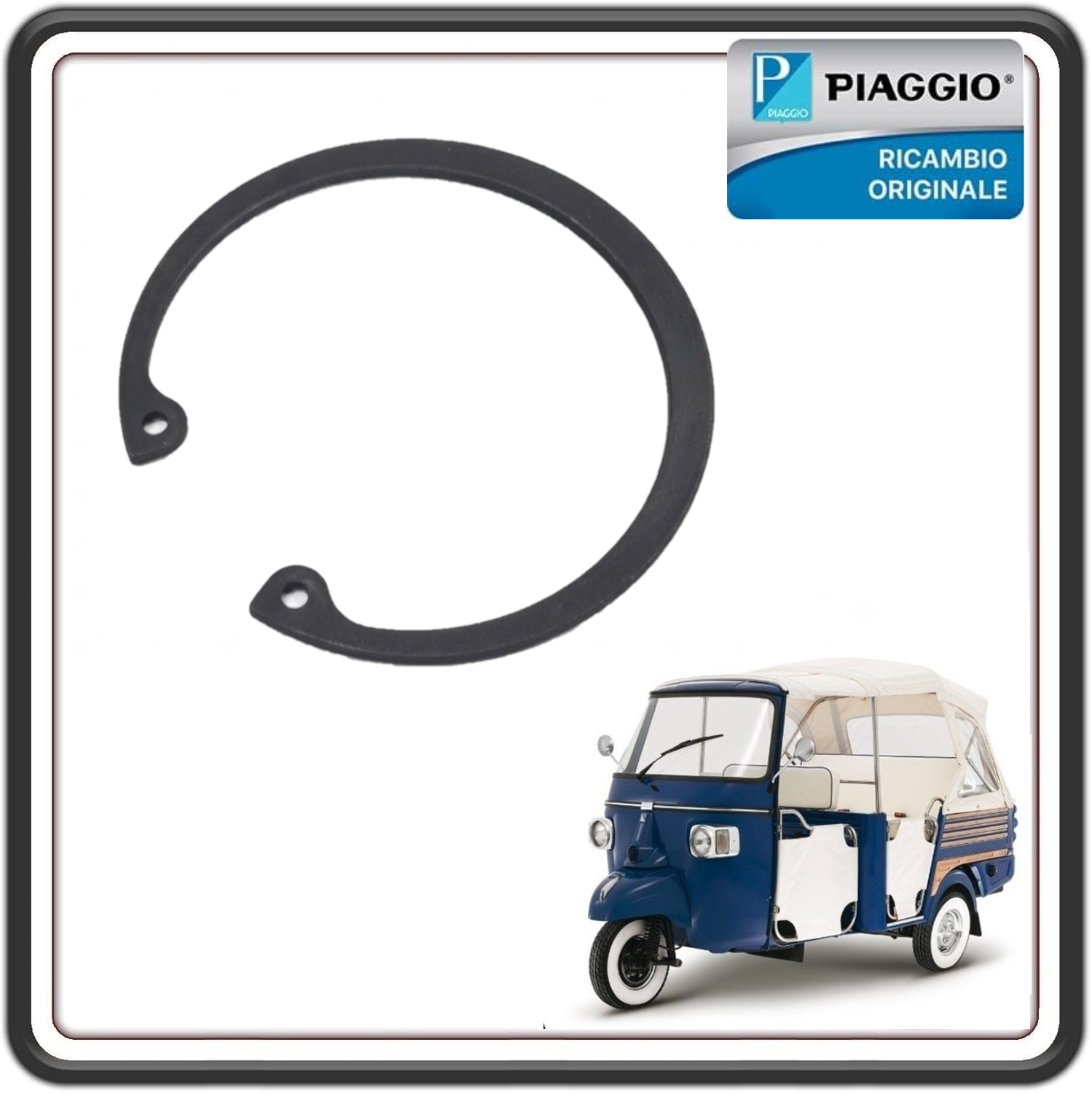 ANELLO SEEGER FERMA CUSCINETTO 66 x 2mm PER PIAGGIO APE CALESSINO DIESEL LDW 422 MOTORE LOMBARDINI DAL 2007 AL 2012 ORIGINALE PIAGGIO 006662 