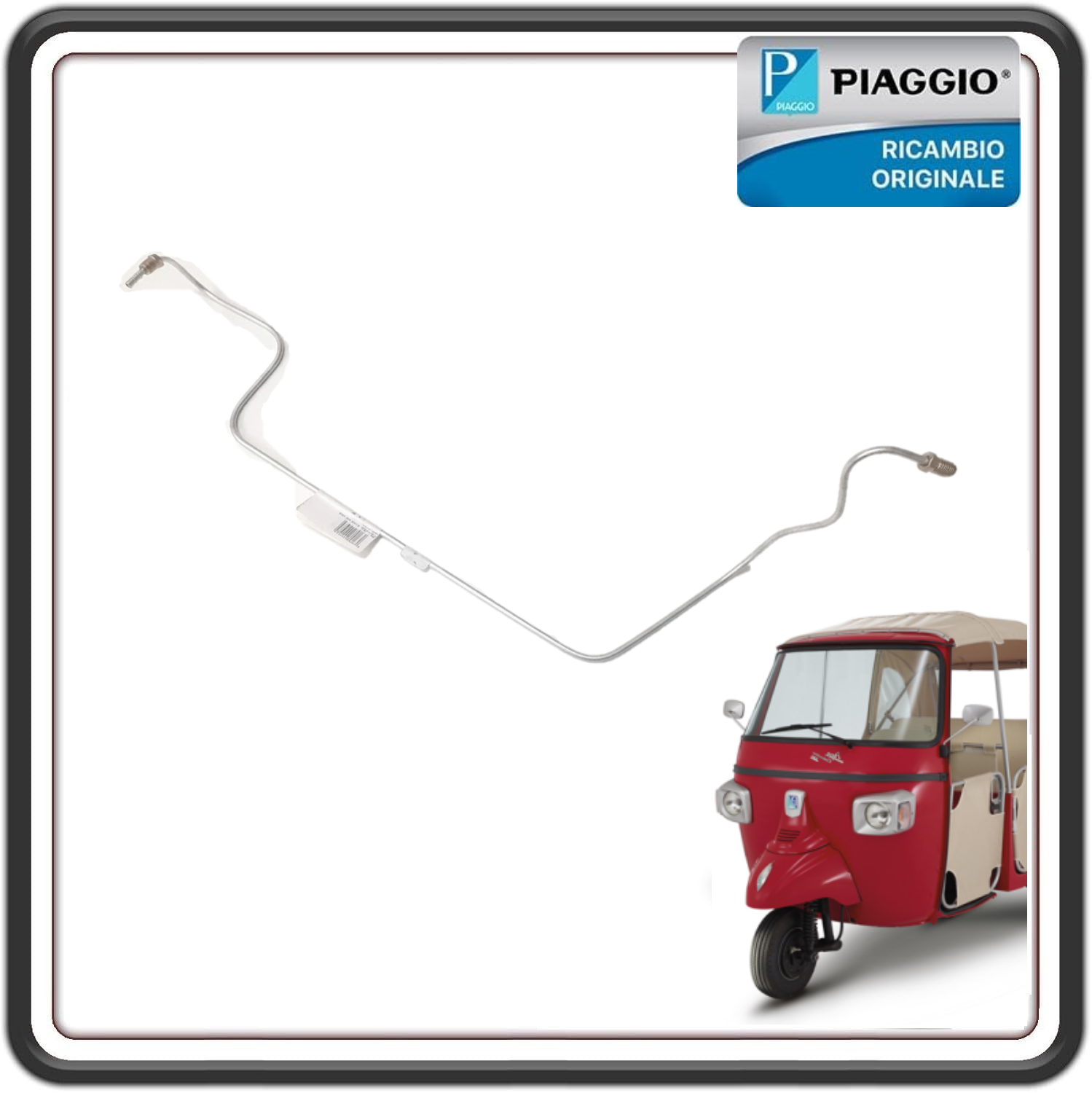 TUBO TUBAZIONE FRENO ANTERIORE IMPIANTO FRENANTE PER PIAGGIO APE CALESSINO 200 BENZINA DAL 2013 AL 2017 ORIGINALE PIAGGIO 568161 