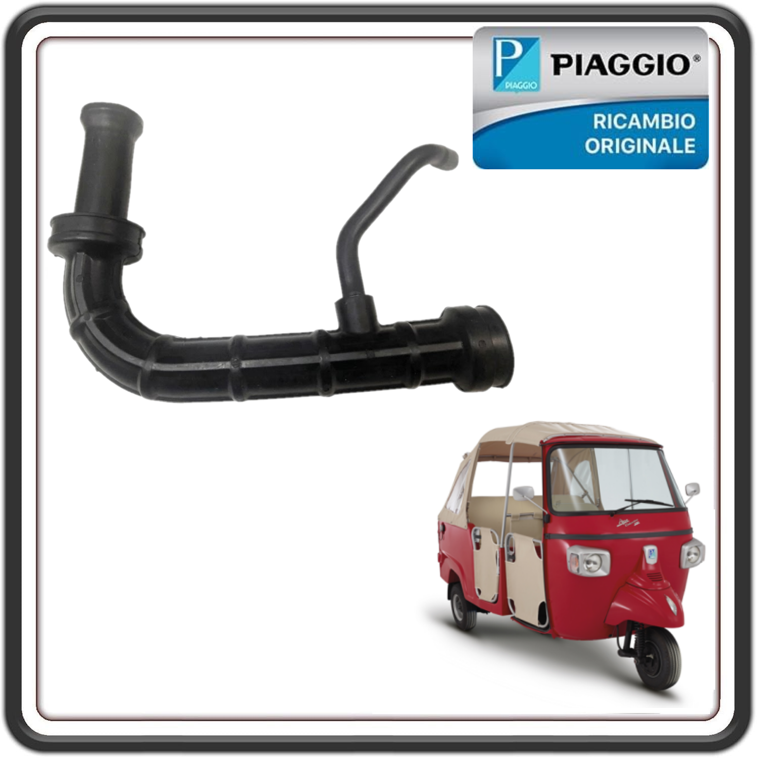 MANICOTTO CARBURATORE CASSA FILTRO PER PIAGGIO APE CALESSINO 200 BENZINA DAL 2013 AL 2017 B018072