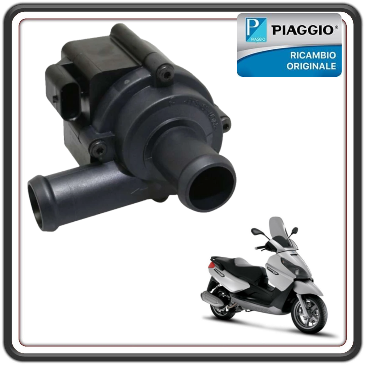 POMPA ACQUA H20 PER PIAGGIO BEVERLY 125 DAL 2010 AL 2015 - PIAGGIO MP3 125 DAL 2008 AL 2013 - PIAGGIO X7 EVO 125 DAL 2009 AL 2010 ORIGINALE PIAGGIO 875068