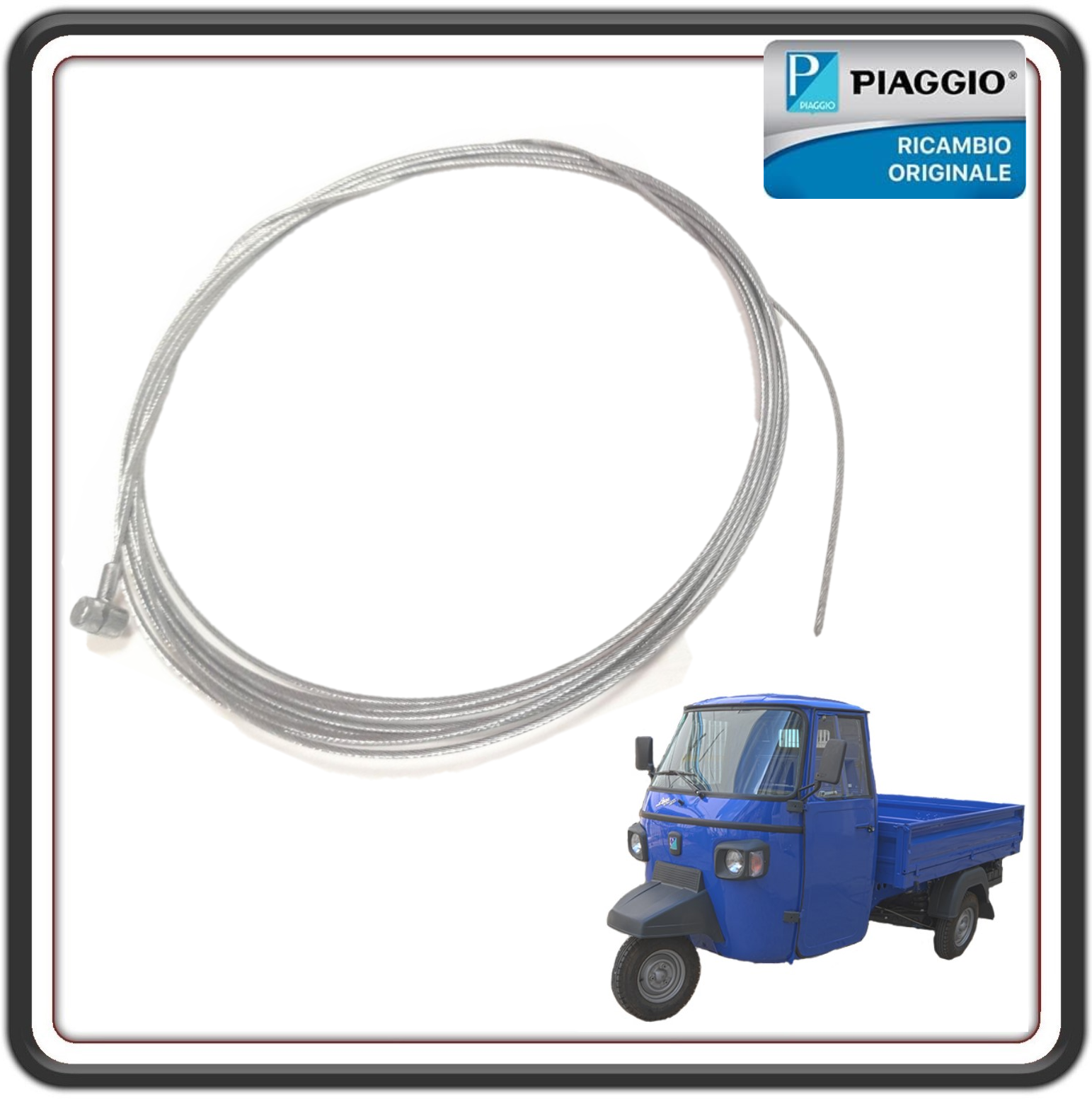 TRASMISSIONE FILO CAVO GAS (SENZA GUAINA) PER PIAGGIO APE CLASSIC 400 E4 DAL 2017 AL 2023 - APE CLASSIC 400 E4 VAN DAL 2019 AL 2023 ORIGINALE PIAGGIO 660354