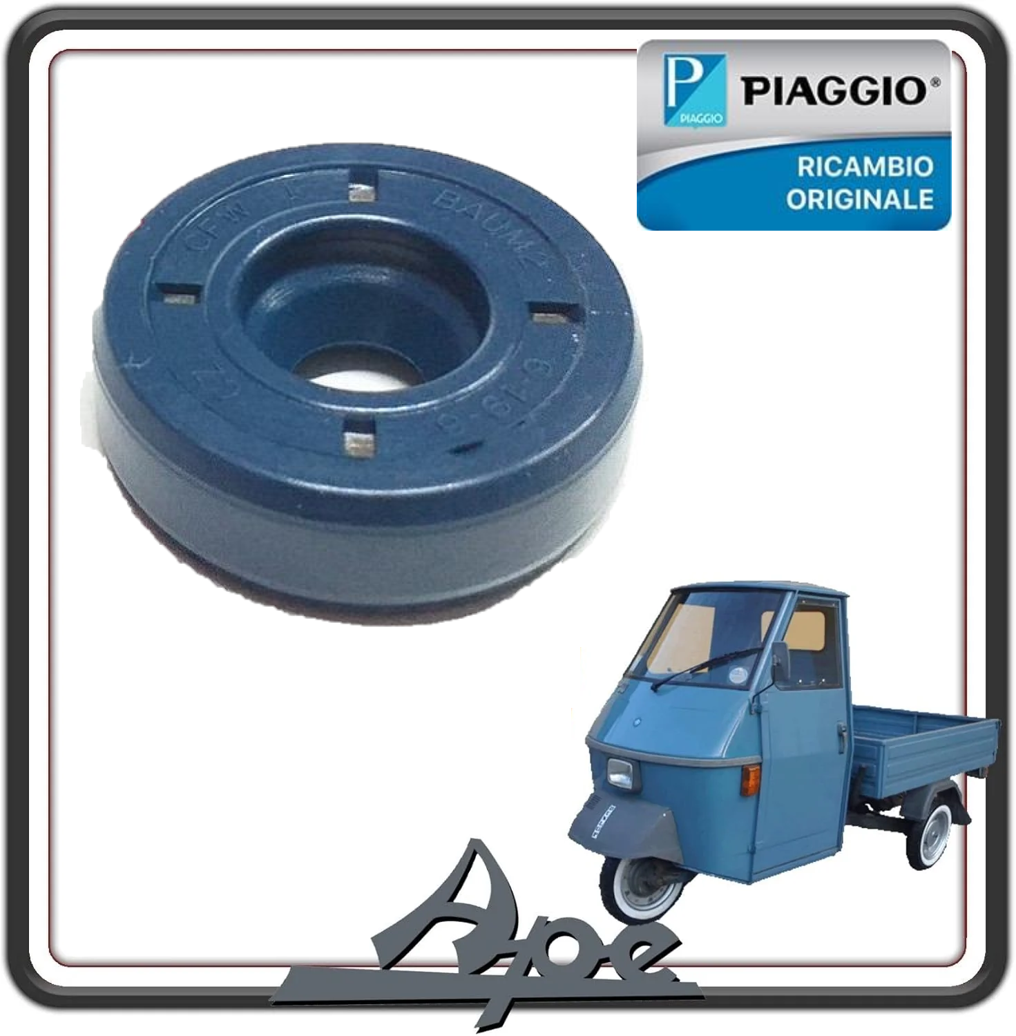 ANELLO DI TENUTA PARAOLIO RINVIO CONTACHILOMETRI PER PIAGGIO APE 50 1 TIPO MONOFARO DAL 1980 AL 1985 - PIAGGIO APE 50 2 FARI DAL 1998 AL 2022 - PIAGGIO APE TM 703 -PIAGGIO APE 602 - PIAGGIO APE MP 501-601 ORIGINALE PIAGGIO 1A023425