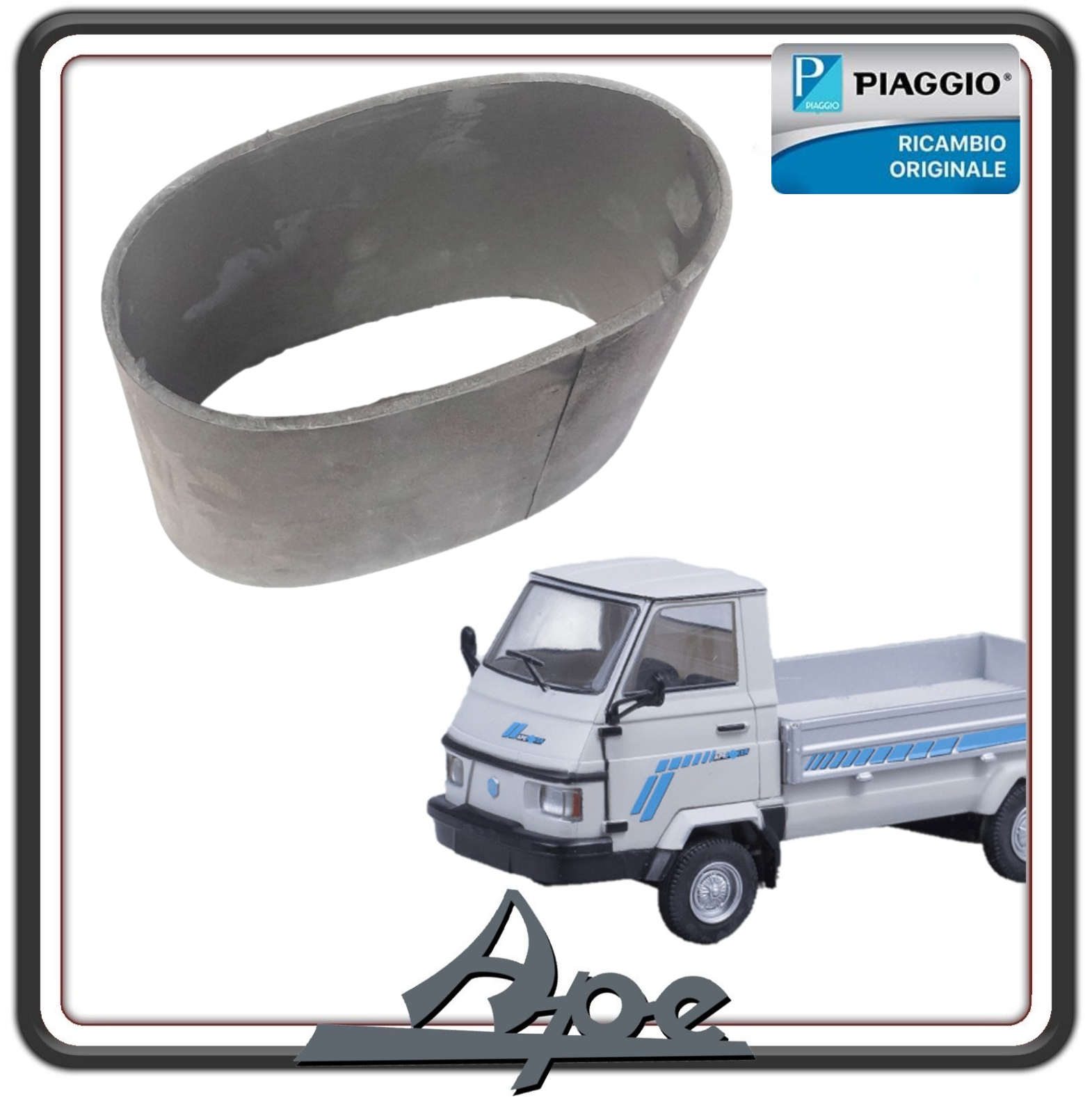 MANICOTTO SOFFIETTO UNIONE TUBO ARIA PER PIAGGIO APE CAR MAX DIESEL DAL 1986 AL 1990 - PIAGGIO APE POKER DIESEL DAL 1993 AL 2004 ORIGINALE PIAGGIO 219756  