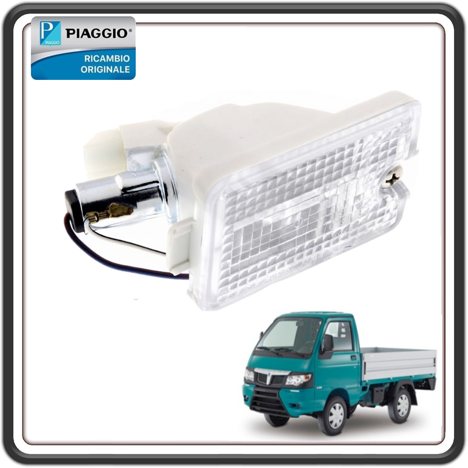 FANALINO RETRO MARCIA PER PIAGGIO PORTER 1000 - 1300 16V DAIHATSU - 1200-1400 DIESEL - MULTITECH ORIGINALE PIAGGIO 8167087Z010006 