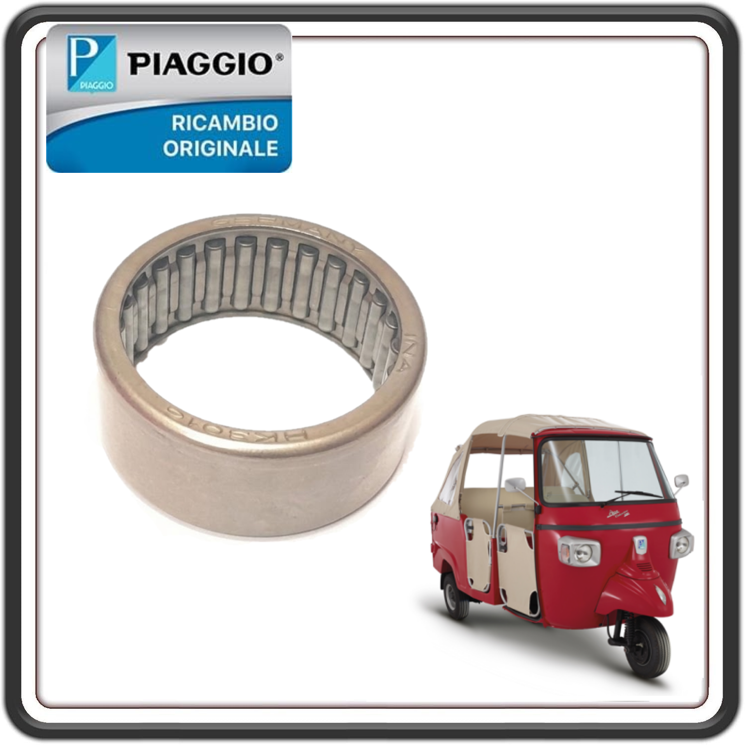 ASTUCCIO A RULLINI 30X17X6 PER PIAGGIO APE CALESSINO 200 BENZINA E4 DAL 2017 AL 2023 ORIGINALE PIAGGIO 1A007028 