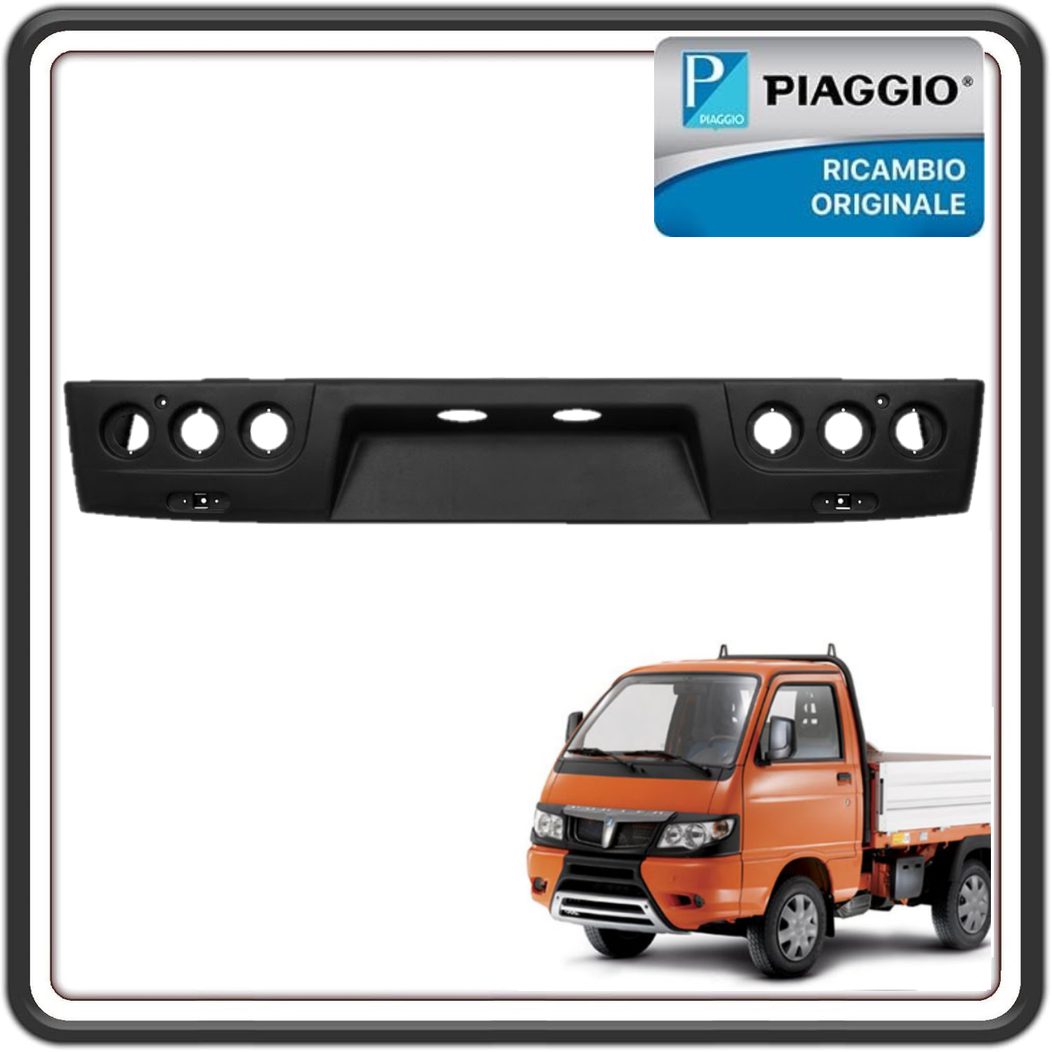 PARAURTI PARAFANGO POSTERIORE PER PIAGGIO QUARGO DIESEL TUTTI I MODELLI FINO AL 2017 - PIAGGIO PORTER D120 DIESEL DAL 2010 AL 2015 - PIAGGIO PORTER MULTITECH DAL 2010 AL 2020 ORIGINALE PIAGGIO 614833