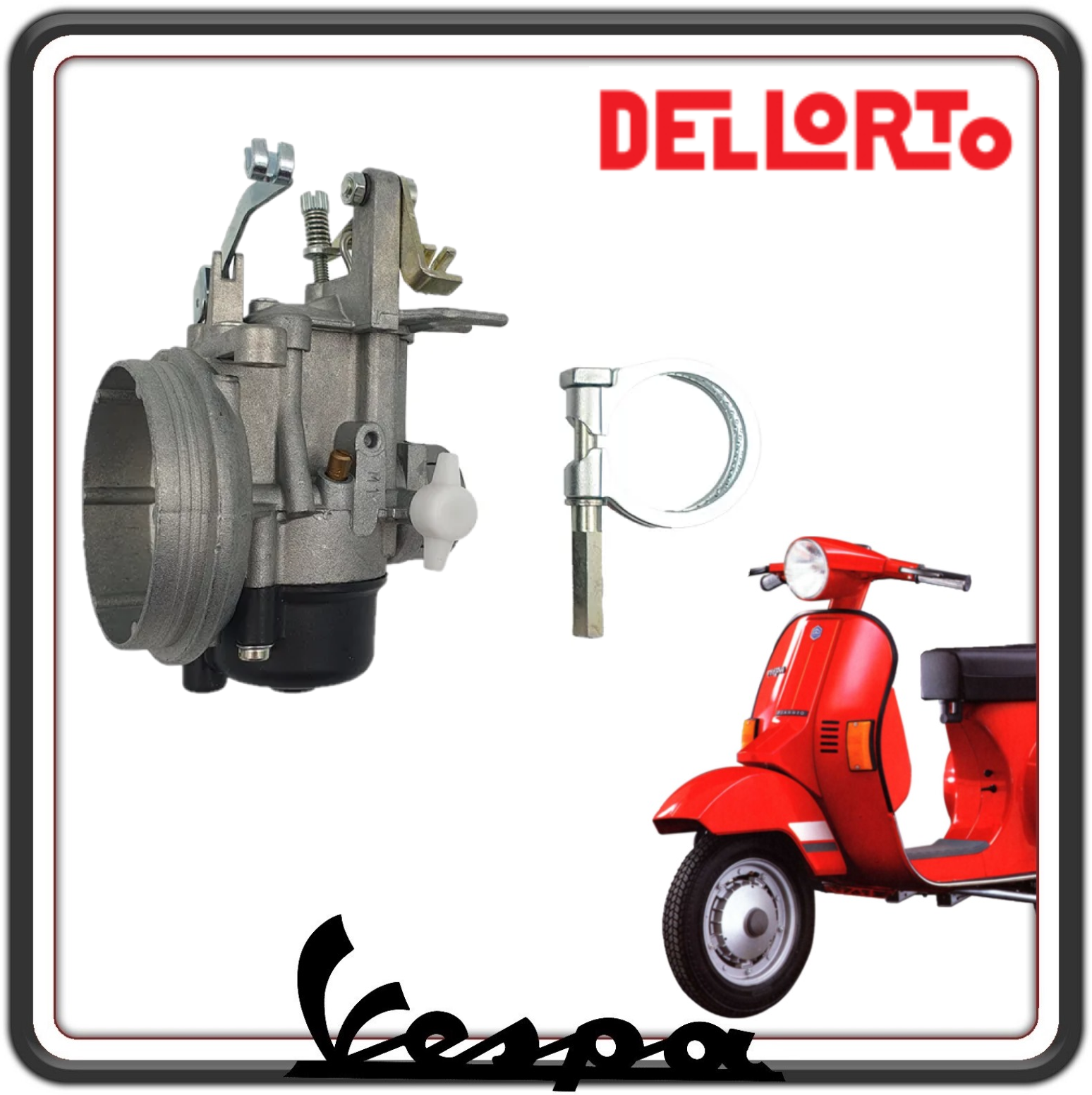 CARBURATORE DELLORTO  SHBC E - Ø 19mm PER PIAGGIO VESPA PK 50 XL DAL 1985 AL 1990 - PIAGGIO VESPA PK 125 XL DAL 1986 AL 1990