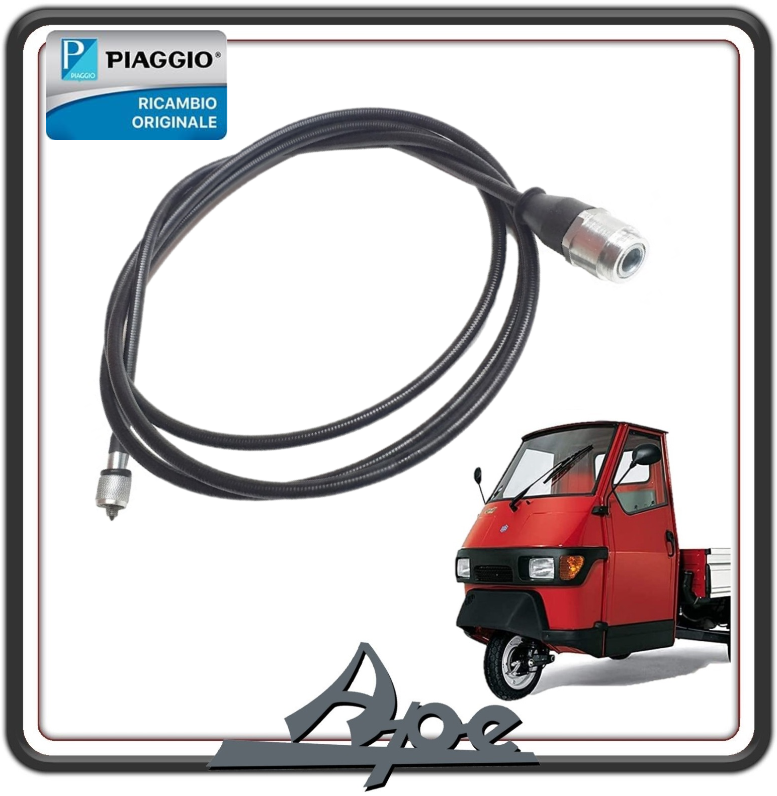 TRASMISSIONE FILO CAVO CONTACHILOMETRI CONTA KM CONTA CHILOMETRI PER PIAGGIO APE 50 DAL 2018 AL 2023 ORIGINALE PIAGGIO 1E003141 