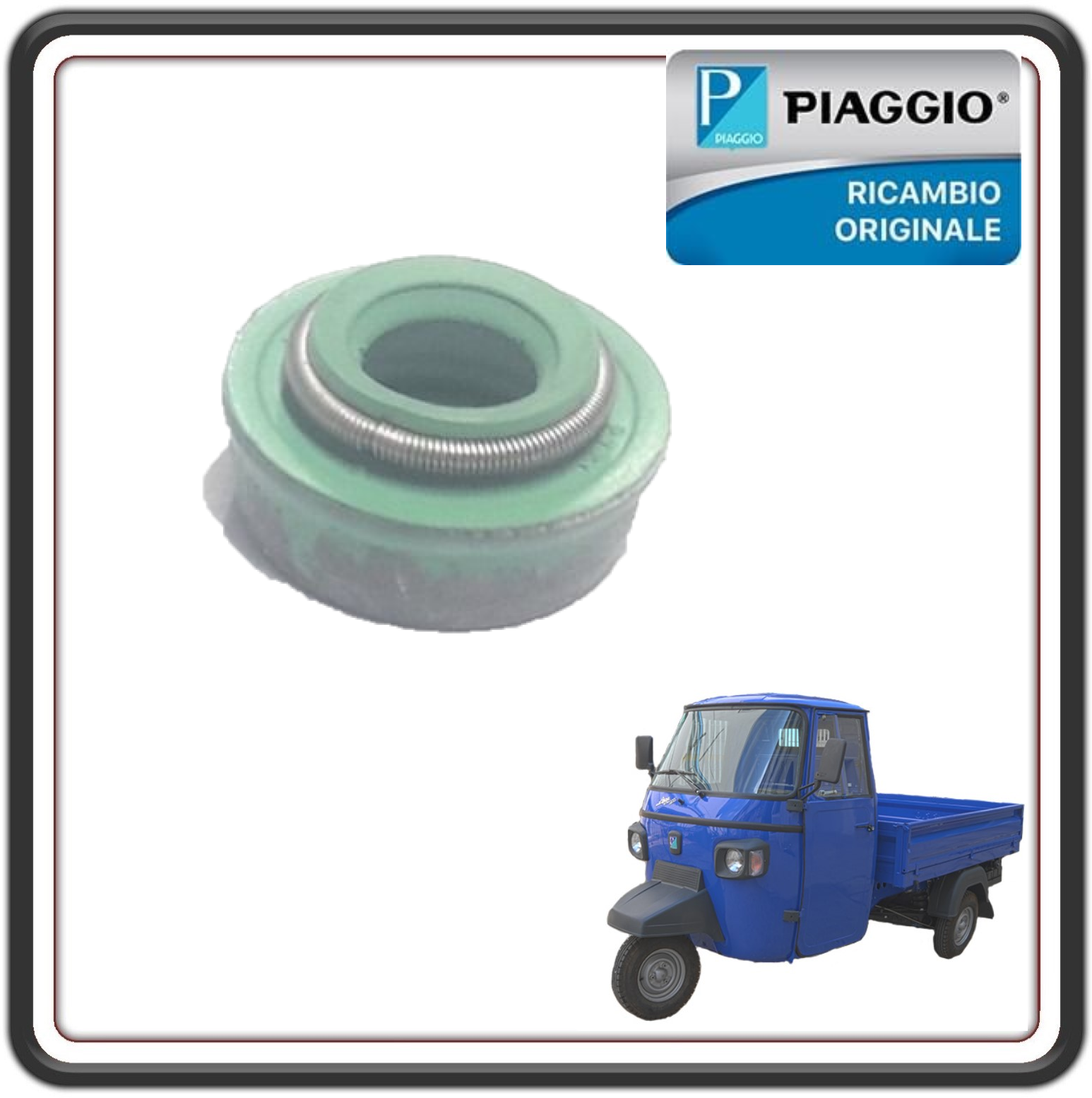 ANELLO DI TENUTA VALVOLA PER PIAGGIO APE CLASSIC 400 E2 DAL 2014 AL 2023 - PIAGGIO APE CLASSIC VAN DAL 2019 AL 2023 ORIGINALE PIAGGIO E50006342A 