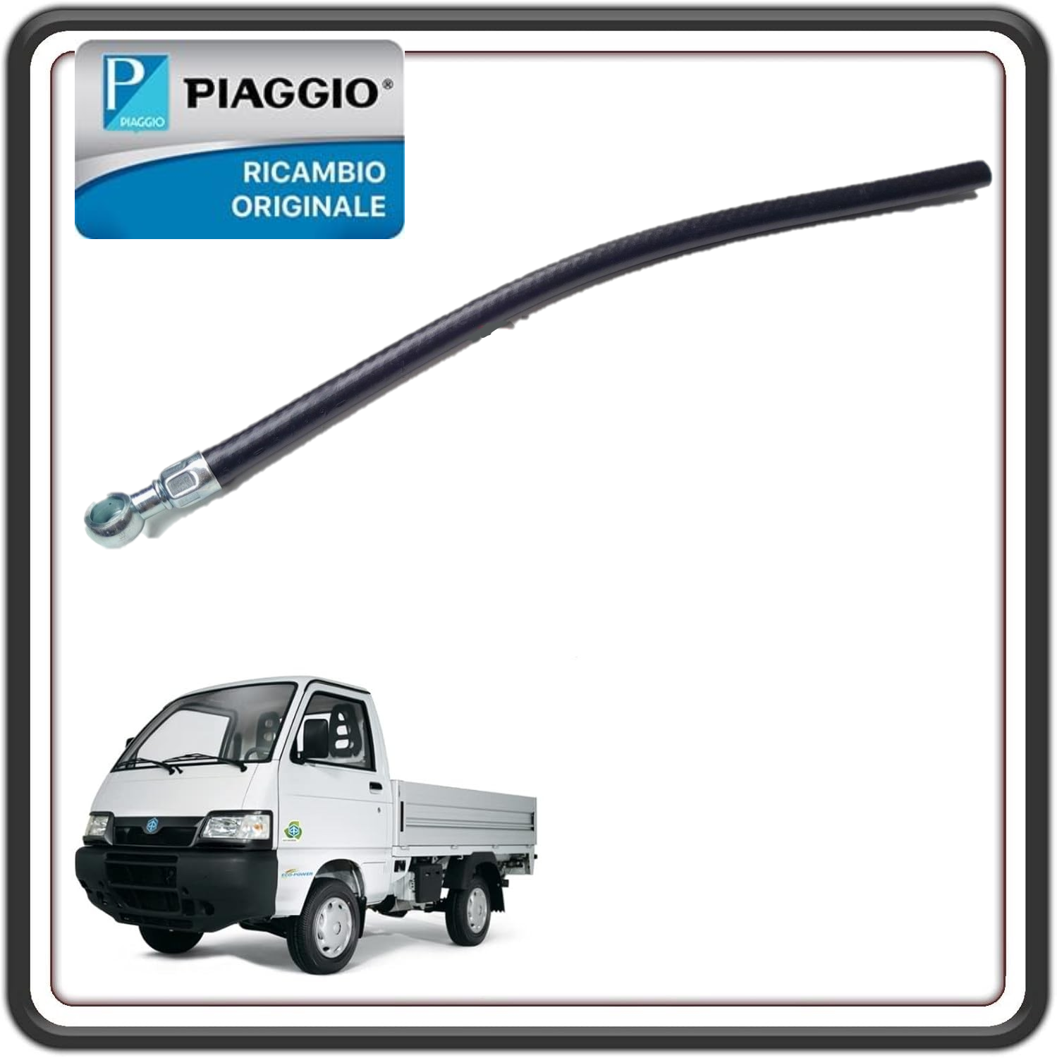 TUBO SFIATO CARBURANTE GASOLIO PER PIAGGIO APE TM 703 DIESEL DAL 1997 AL 2004 - PIAGGIO PORTER DIESEL DAL 1998 AL 2004 - PIAGGIO QUARGO ORIGINALE PIAGGIO 565138