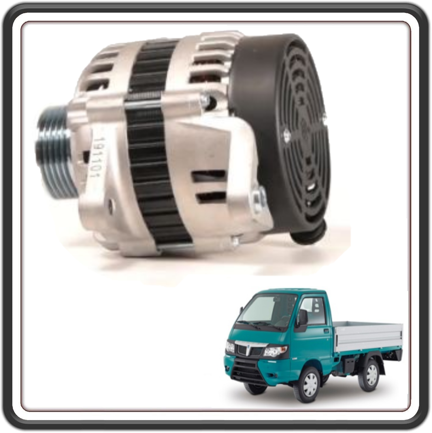 ALTERNATORE COMPLETO COMPATIBILE CON PIAGGIO PORTER MULTITECH E6 DAL 2017 AL 2020