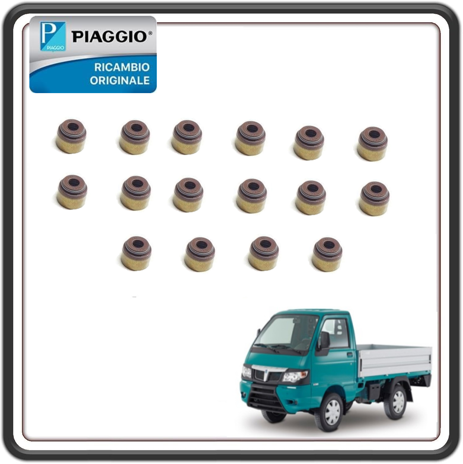 KIT 16 PARAOLI ANELLI DI TENUTA VALVOLA PER PIAGGIO PORTER 1300 MULTITECH FINO AL 2020 - PIAGGIO PORTER NP6 ORIGINALE PIAGGIO 1A005503