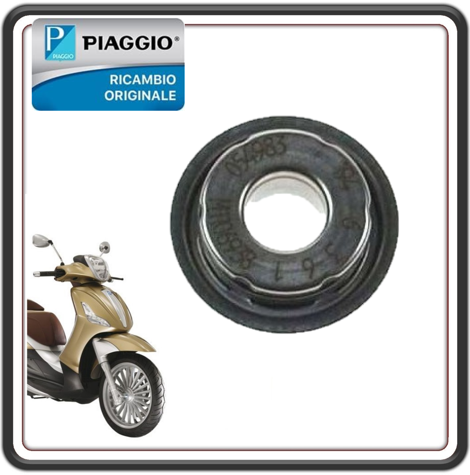 ANELLO TENUTA POMPA ACQUA H2O PER PIAGGIO VESPA GTS 300 - GTV - PIAGGIO BEVERLY 300 -350 DAL 2010 AL 2011 - PIAGGIO MP3 300-400-500 DAL 2010 AL 2011 ORIGINALE PIAGGIO 82991R