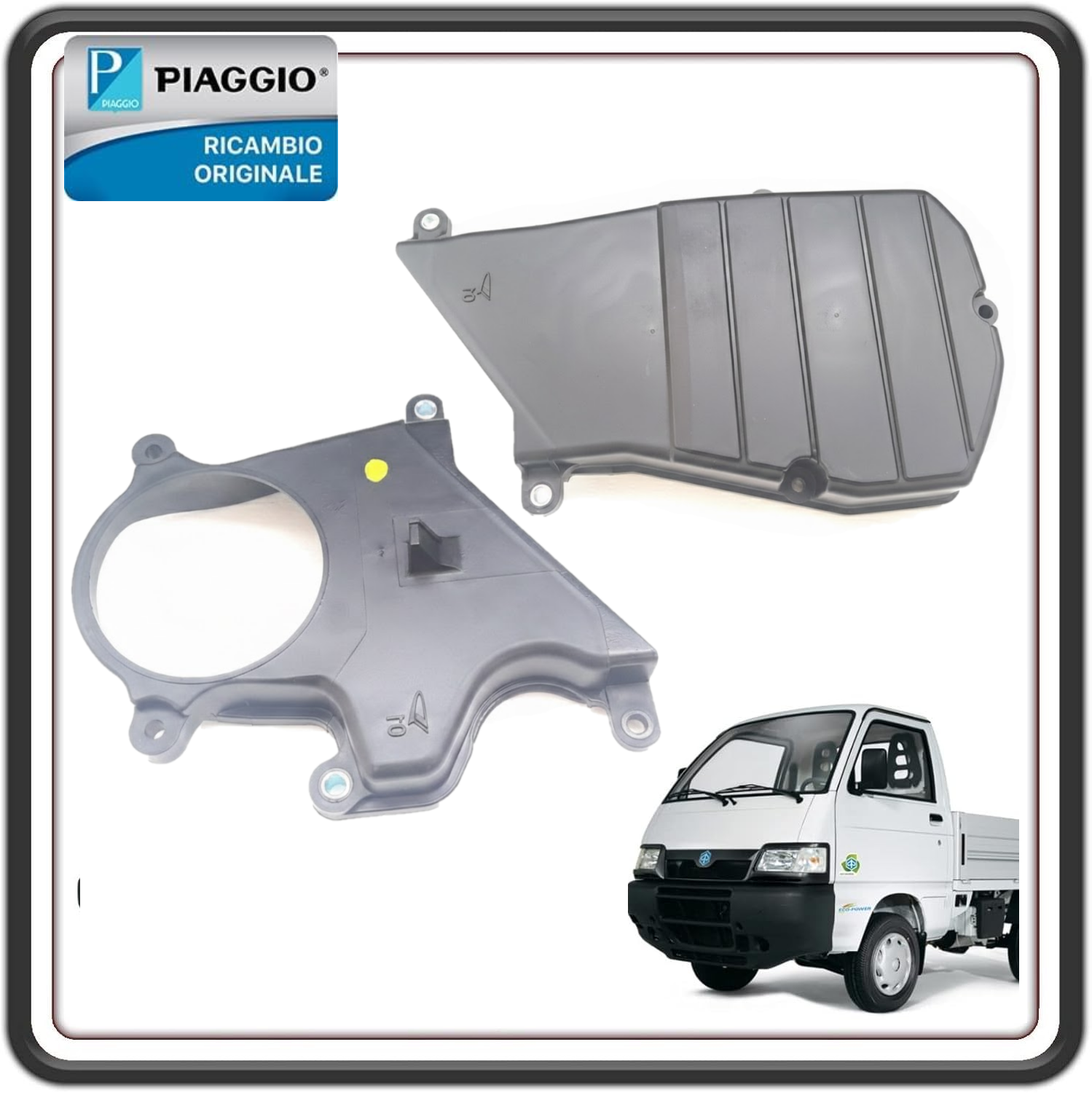 KIT COPERCHIO COPERCHI CINGHIA DISTRIBUZIONE PER PIAGGIO PORTER 1300 16V MOTORE DAIHATSU FINO AL 2009 ORIGINALE PIAGGIO 1130387101 - 1130287105