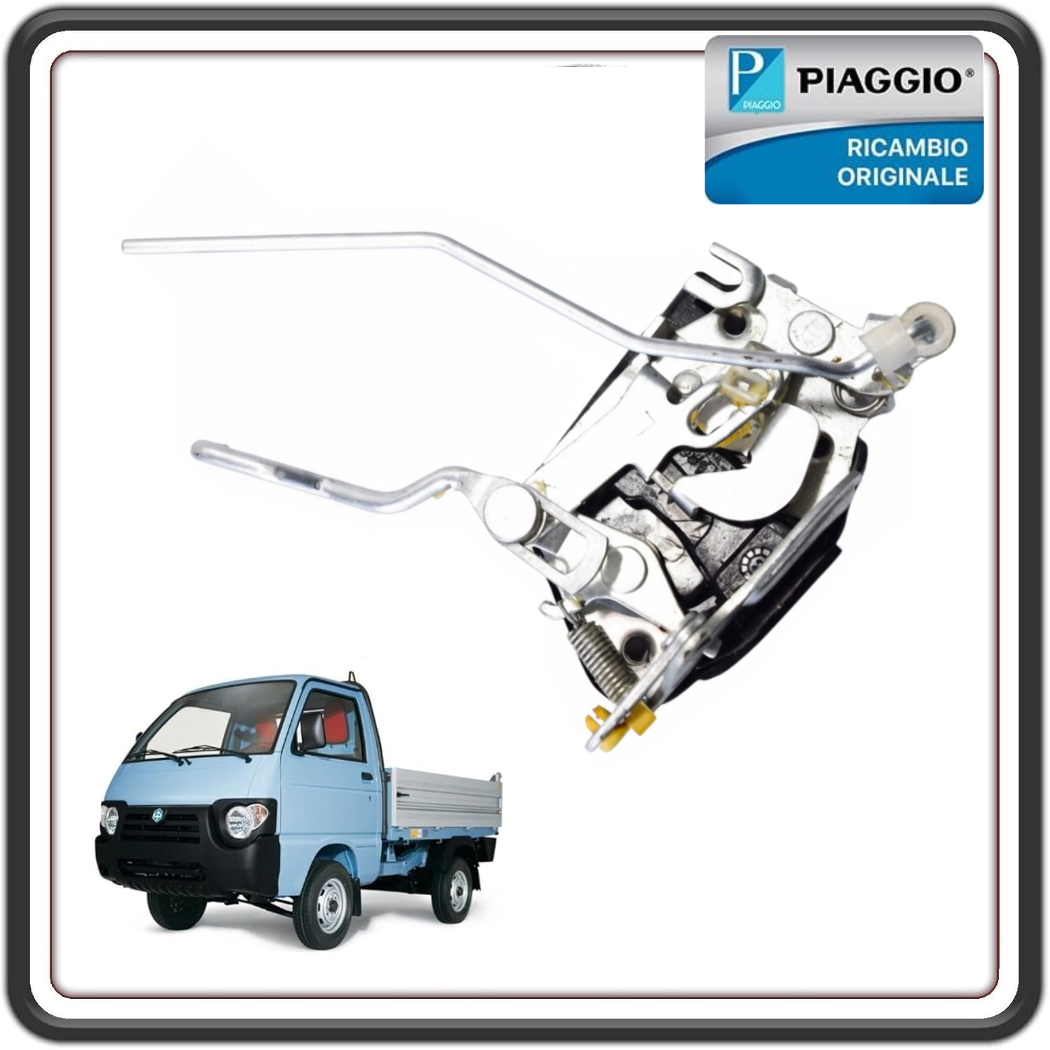 SERRATURA PORTA ANTERIORE DESTRA (SENZA CILINDRETTO) PER PIAGGIO PORTER 1000-1300 16V FINO AL 2009 - PORTER 1200-1400 DIESEL FINO AL 2004 - PORTER MULTITECH DAL 2010 IN POI - PORTER D120 - PIAGGIO QUARGO ORIGINALE PIAGGIO B0042833 
