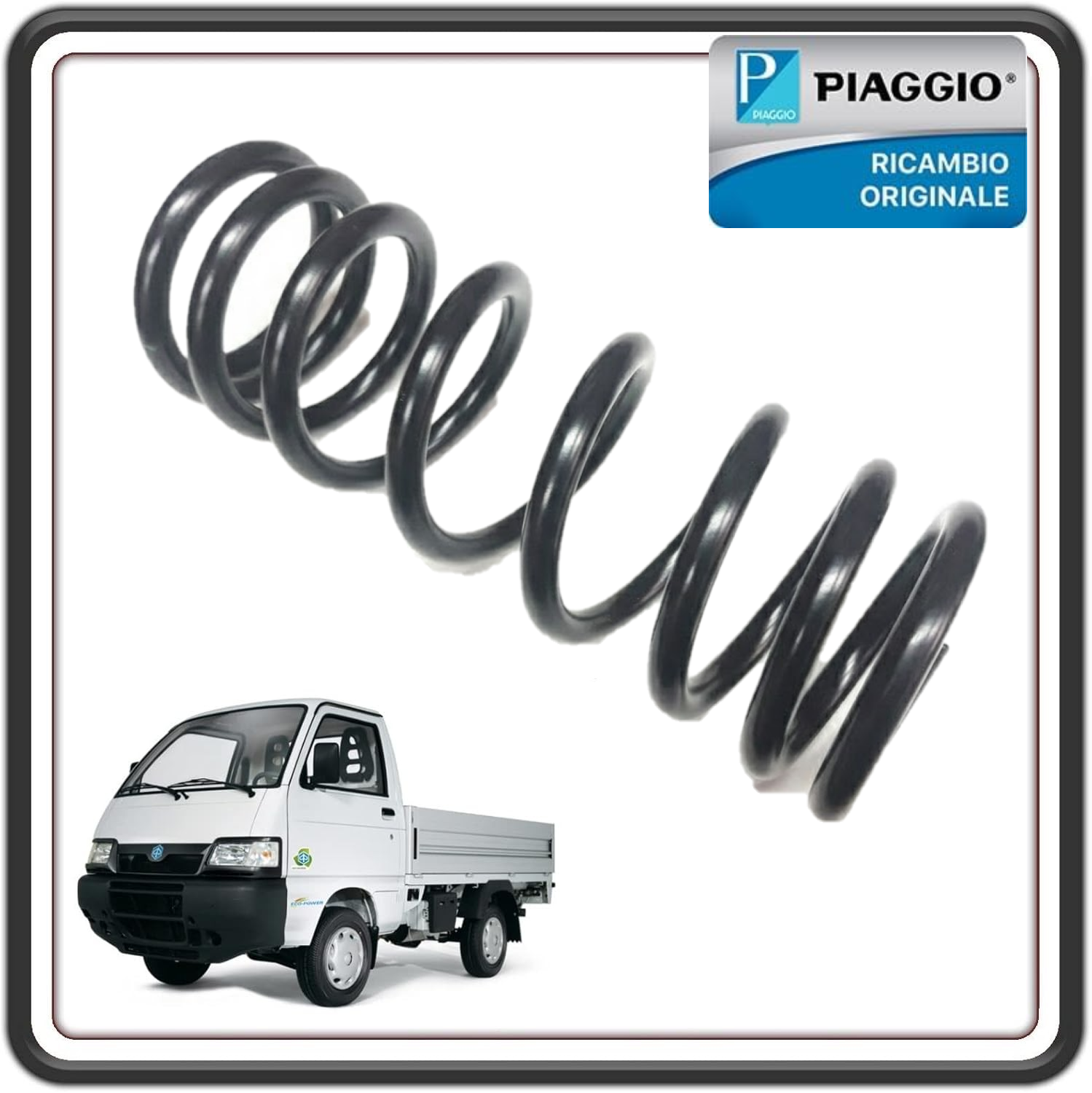 MOLLA AMMORTIZZATORE ANTERIORE PER PIAGGIO PORTER 1300 16V MOTORE DAIHATSU FINO AL 2009 - PIAGGIO PORTER 1200-1400 DIESEL FINO AL 2005 ORIGINALE PIAGGIO D4813187Z19