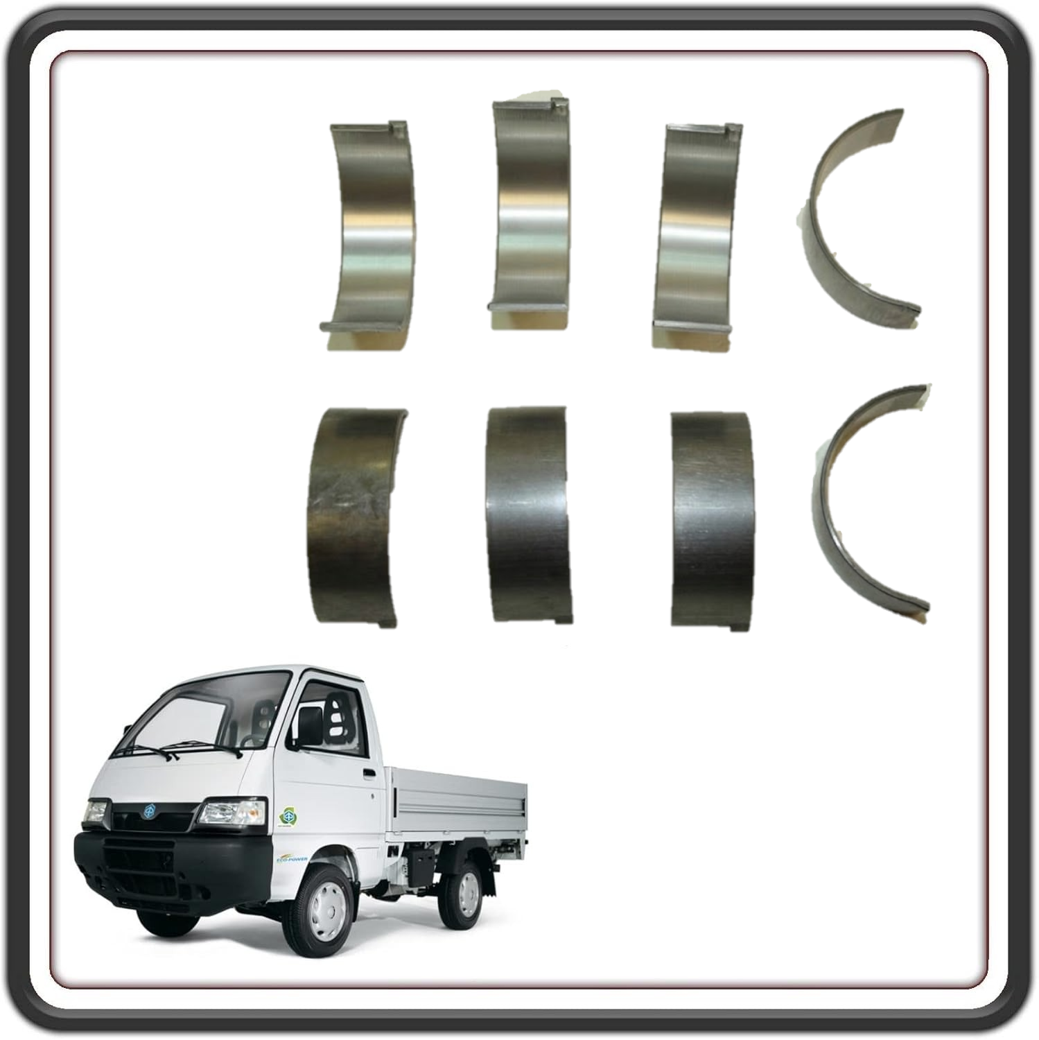 KIT SERIE BRONZINE BIELLA CON MAGGIORAZIONE O,50 MM COMPATIBILE PER PIAGGIO PORTER 1300 16V MOTORE DAIHATSU FINO AL 2009 
