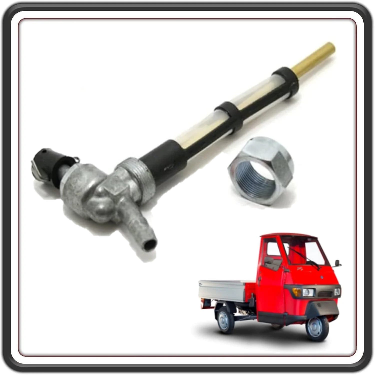 RUBINETTO SERBATOIO BENZINA CARBURANTE COMPATIBILE PER PIAGGIO APE 50 - APE P 50 DAL 1980 AL 1986