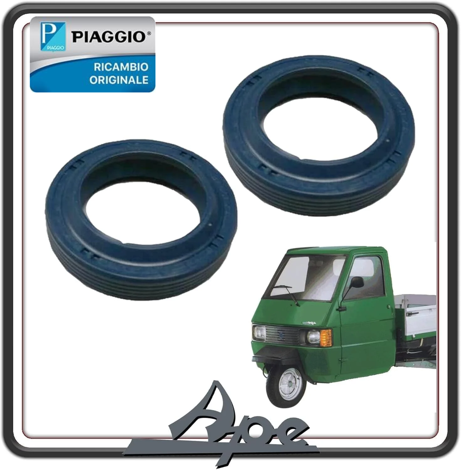 KIT 2 PARAOLIO ASSE CUFFIA SEMIASSE PER PIAGGIO APE 703-602 - APE 501 601 -APE CLASSIC - APE CAR P2 - P3 - APE CALESSINO ORIGINALE PIAGGIO 6C000312R