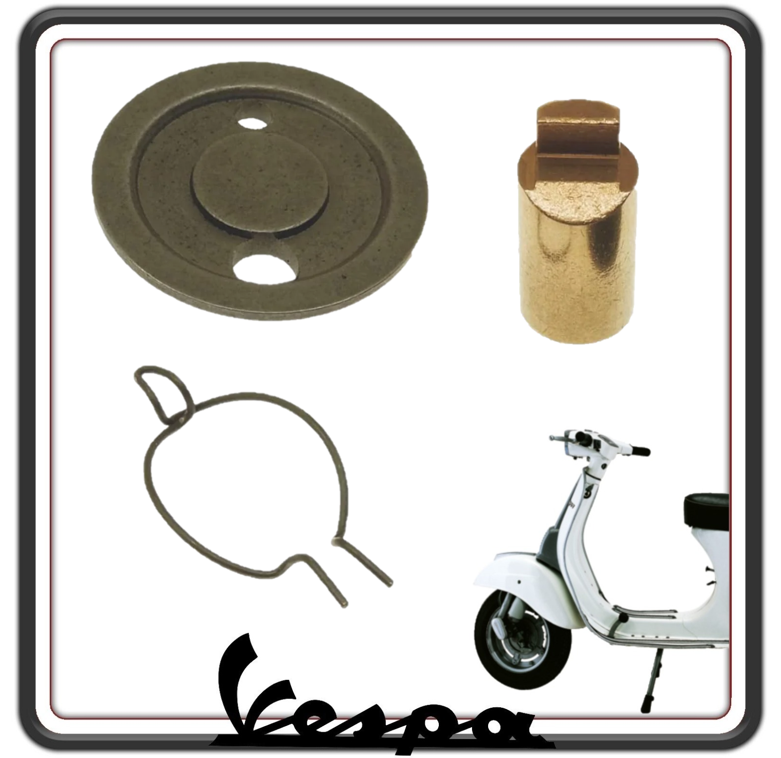 KIT PIATTELLO RALLINO E MOLLA FRIZIONE COMPATIBILE ADATTABILE PER PIAGGIO PER VESPA 50-50 SPECIAL