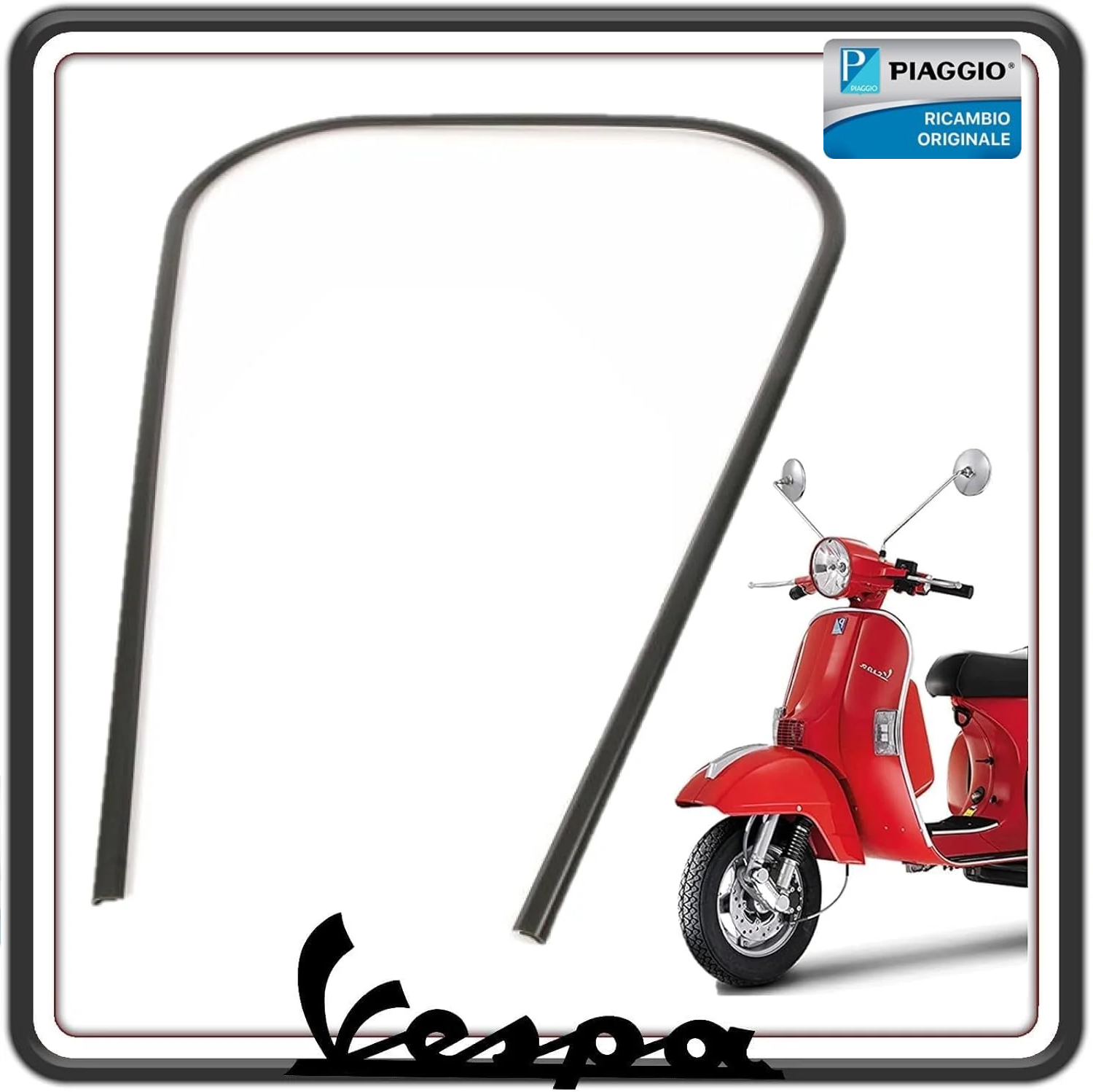 BORDO BORDINO SCUDO ANTERIORE IN PLASTICA NERO - PER PIAGGIO VESPA PX 125 150 200 - MILLENIUM ORIGINALE PIAGGIO 218944