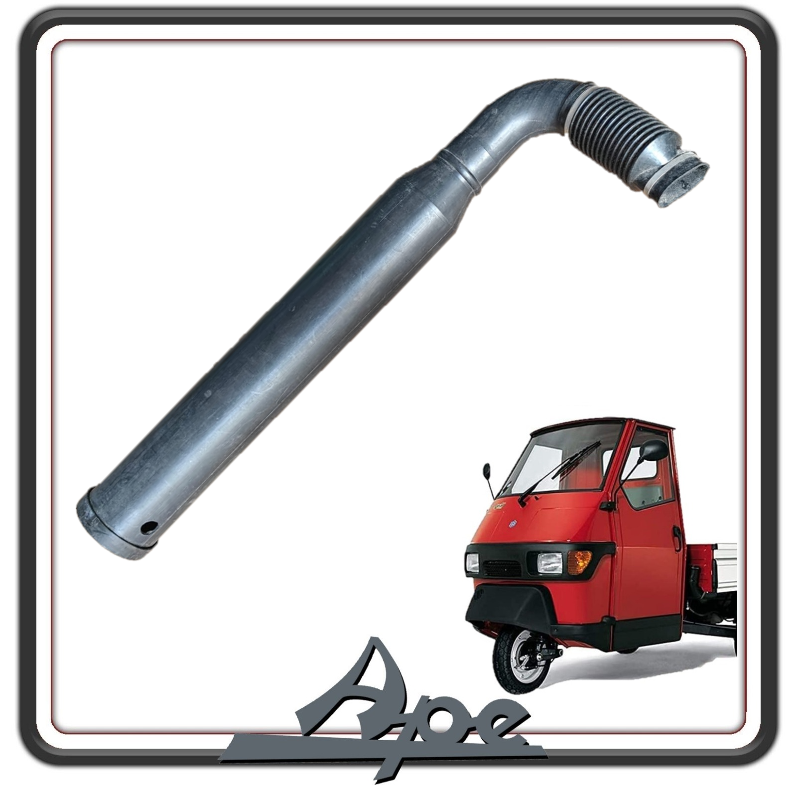 TUBO ASPIRAZIONE DEPURATORE ARIA COMPLETO DI MANICOTTO COMPATIBILE CON PIAGGIO APE 50 TUTTI I MODELLI