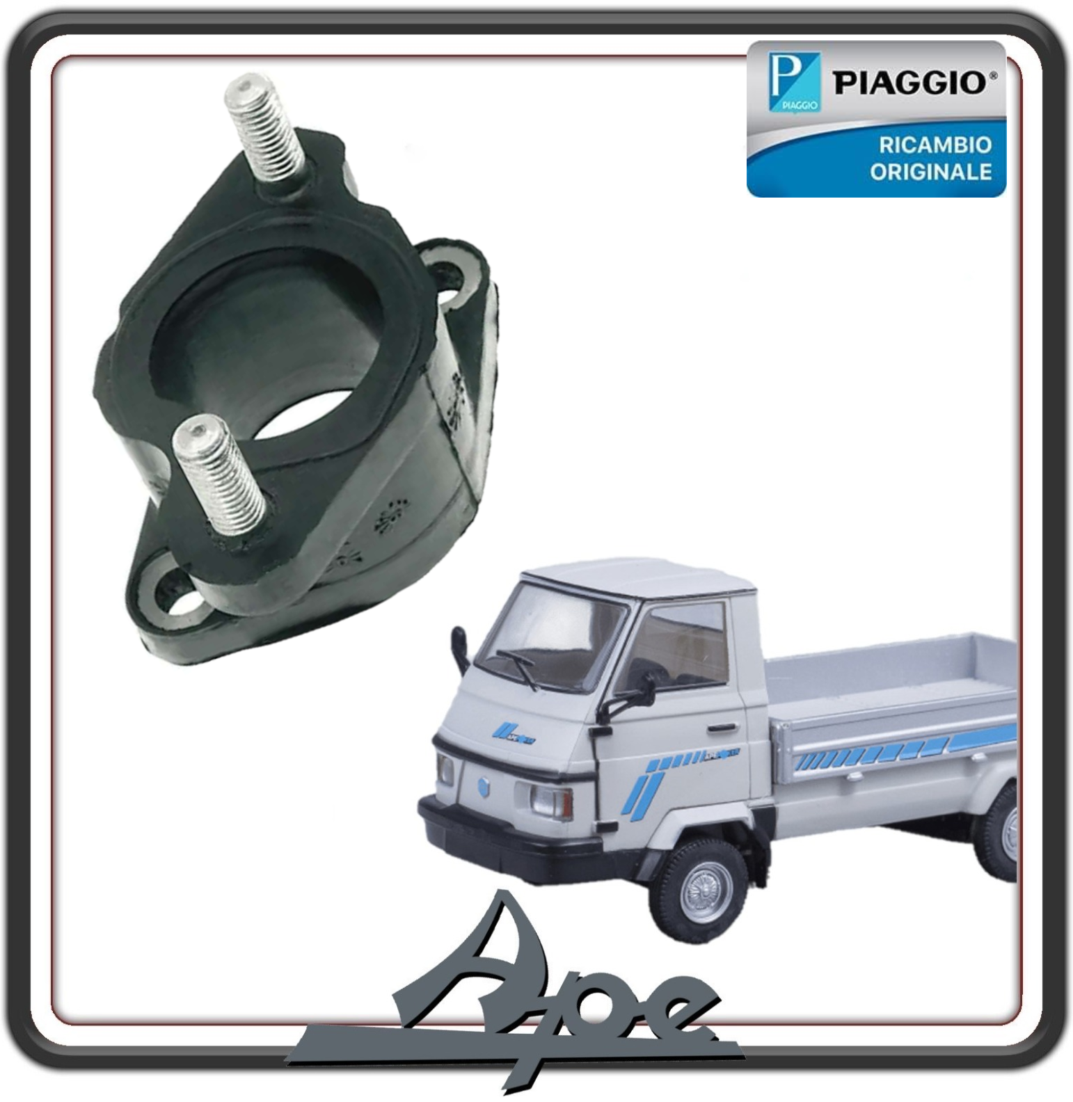 SUPPORTO ELASTICO CARBURATORE ASPIRAZIONE PER PIAGGIO APE POKER BENZINA 420 ORIGINALE PIAGGIO 288676