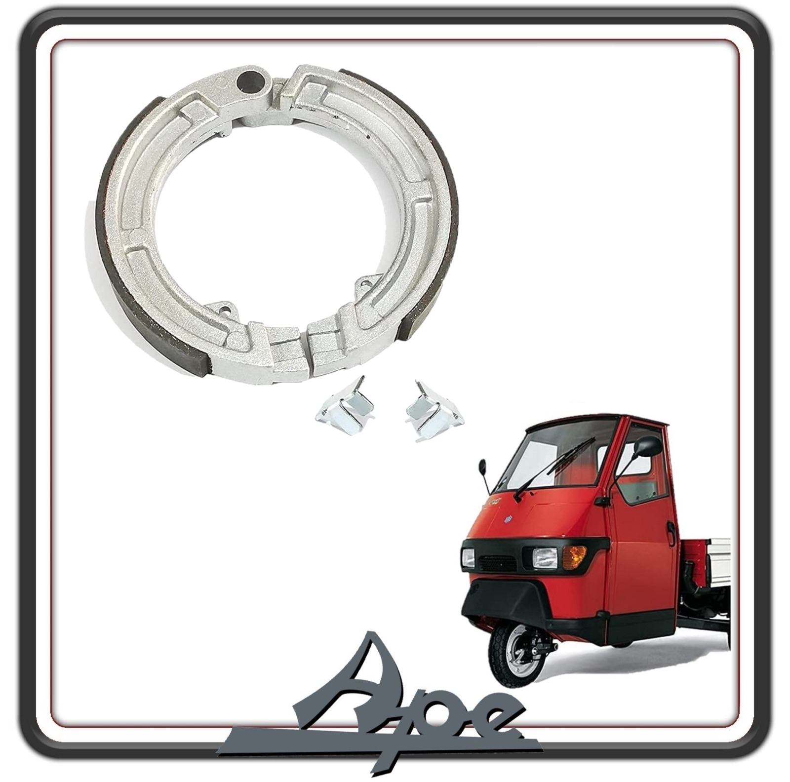 KIT COPPIA GANASCE FRENO FRENI ANTERIORE PER VESPA 50 SPECIAL - APE 50 TUTTI I MODELLI