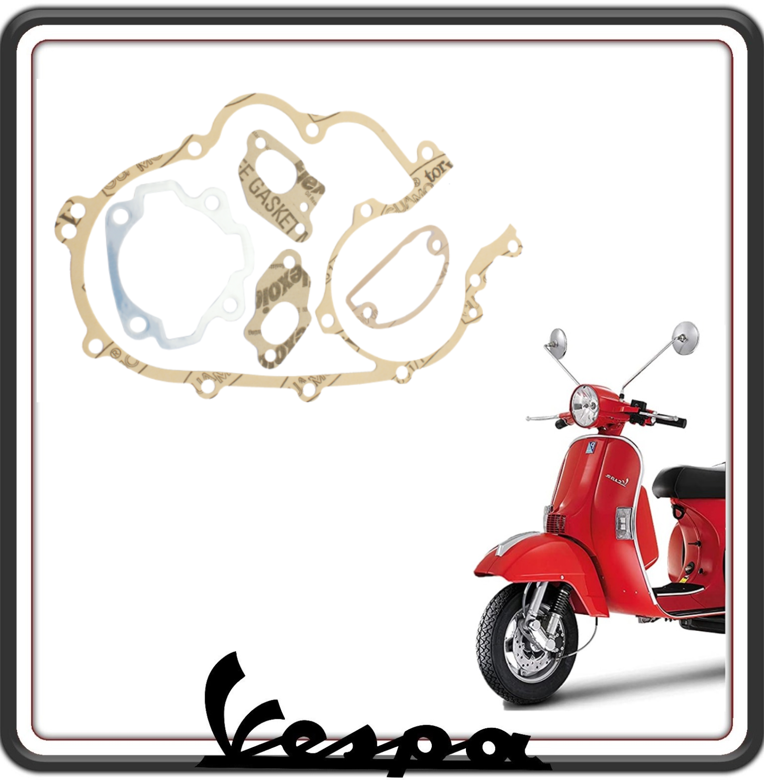 KIT SERIE GUARNIZIONI MOTORE PER VESPA PX 125 - PX 150 FINO AL 1997