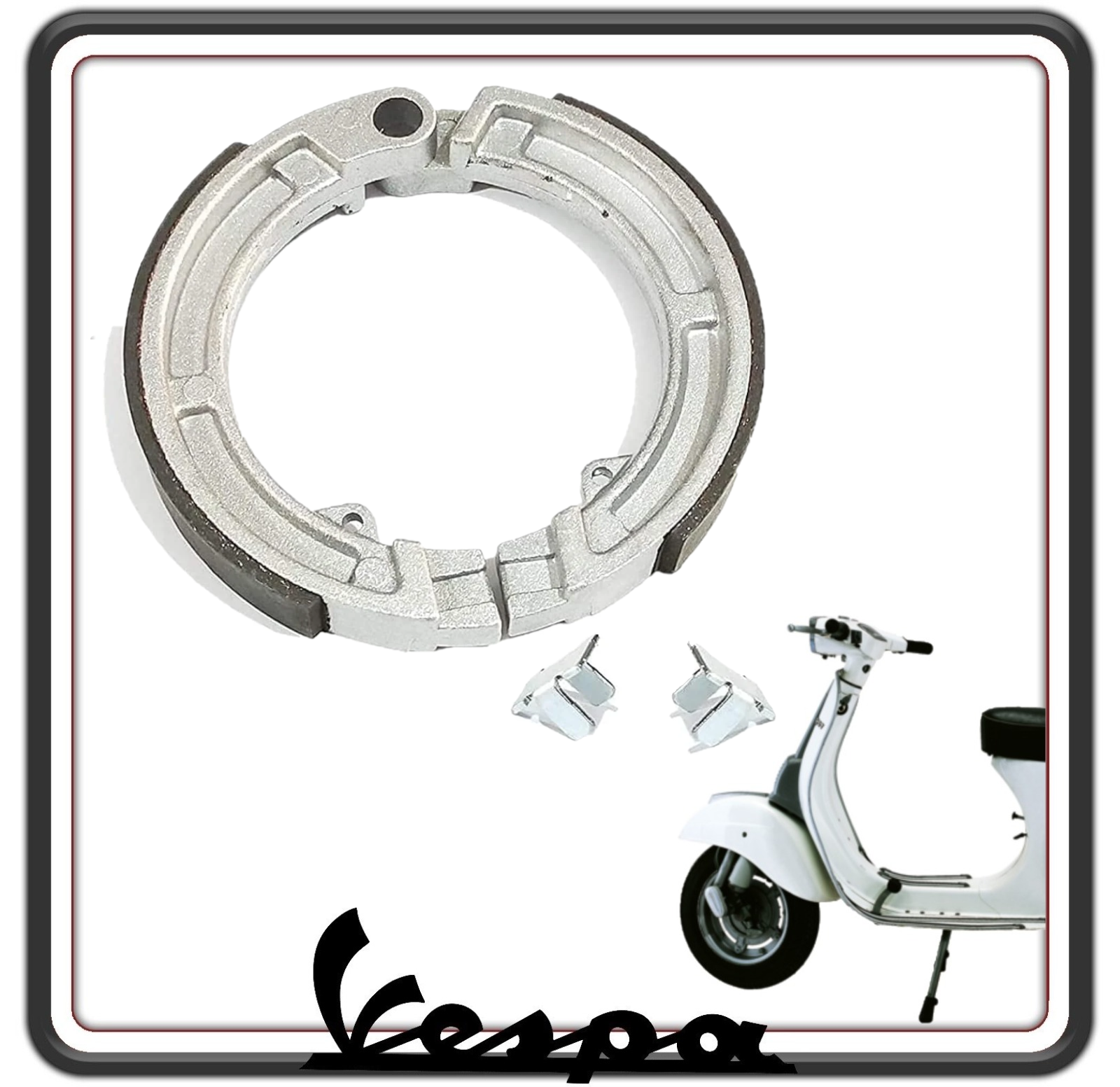 KIT COPPIA GANASCE FRENO FRENI ANTERIORE PER VESPA 50 SPECIAL - APE 50 TUTTI I MODELLI