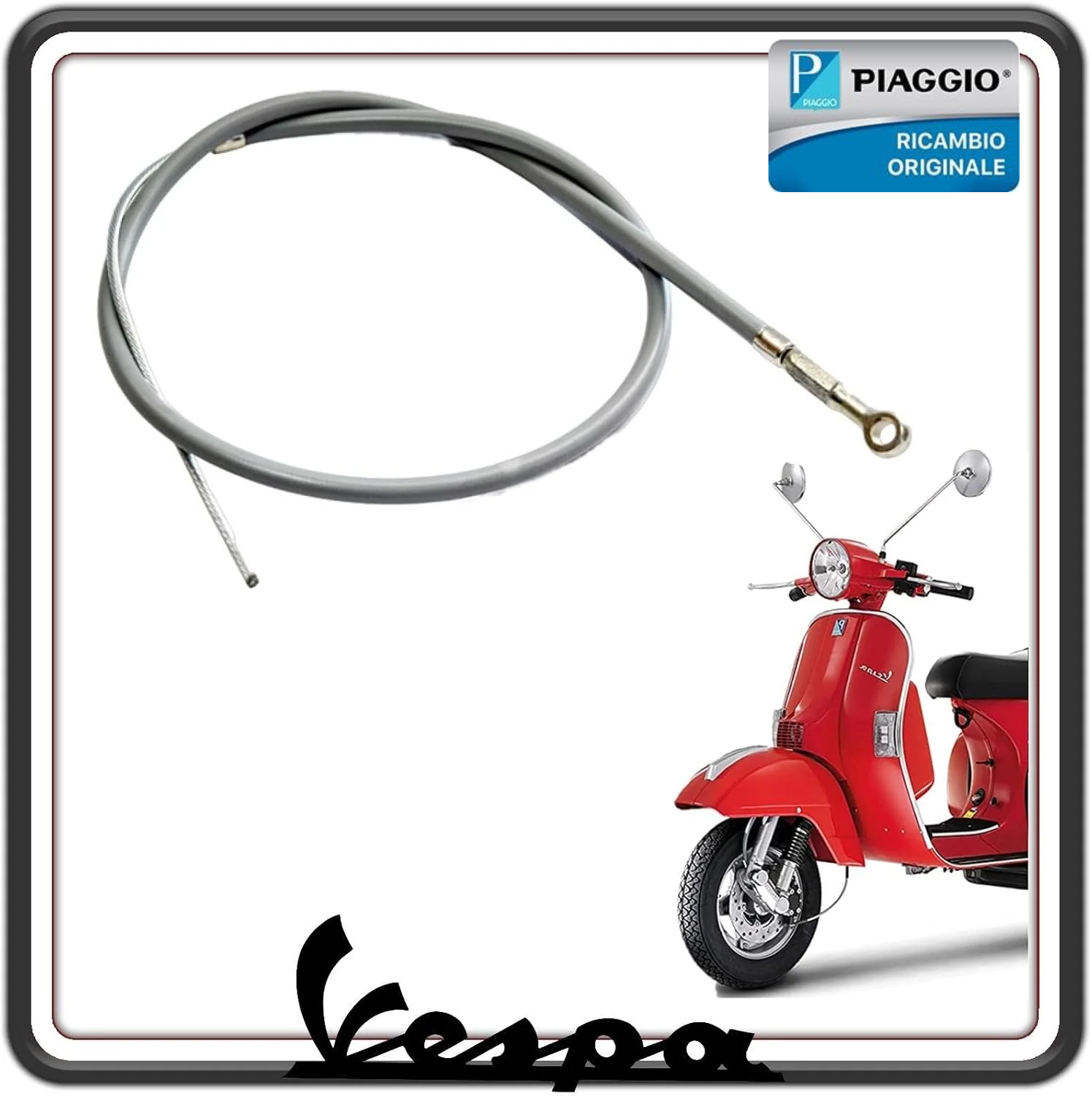 TRASMISSIONE FILO - CAVO FRENO POSTERIORE VESPA PX - ARCOBALENO ORIGINALE PIAGGIO 191804