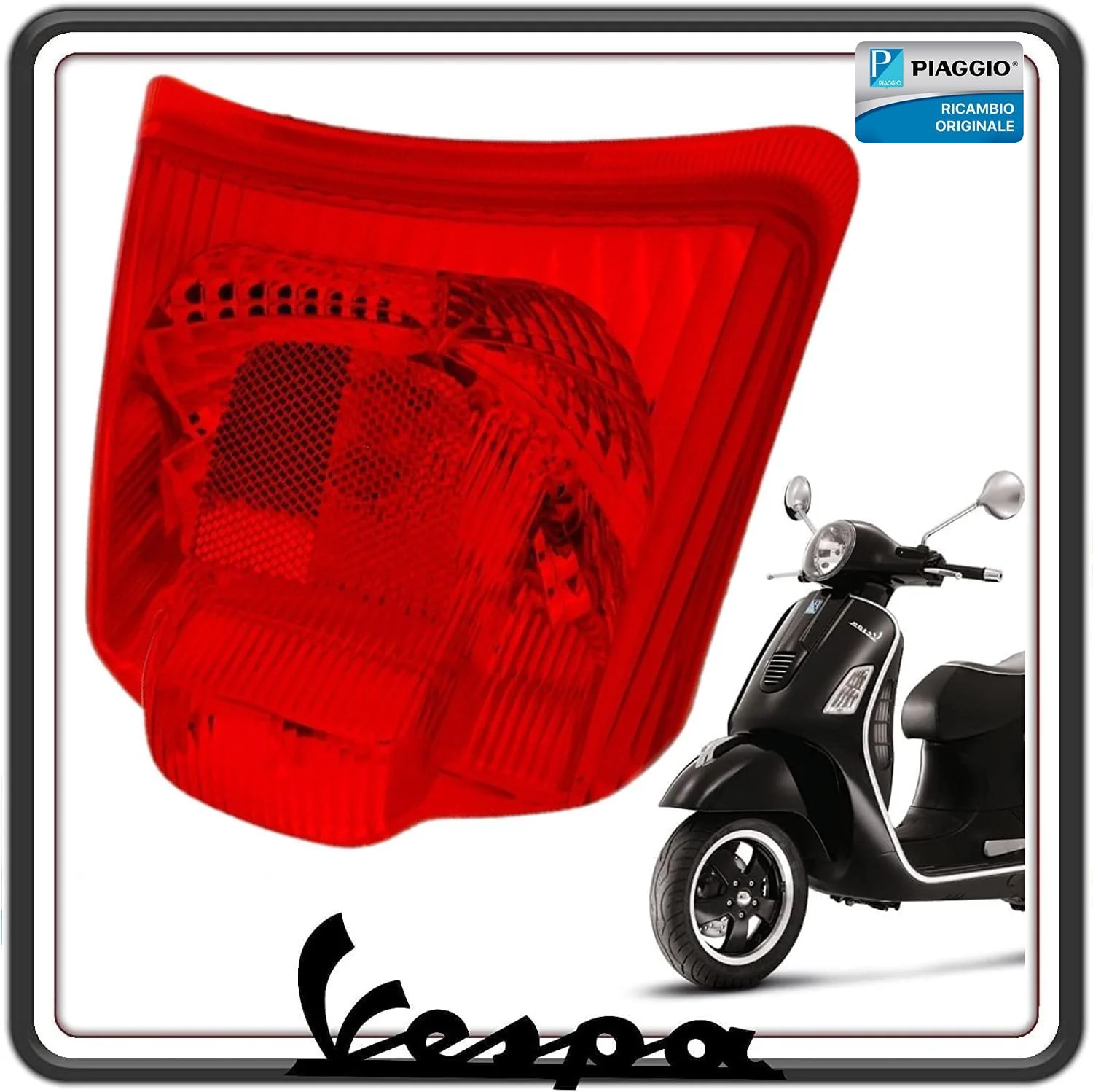 FANALE FARO ARRESTO STOP POSTERIORE COMPLETO VESPA GTS ORIGINALE PIAGGIO 58266R