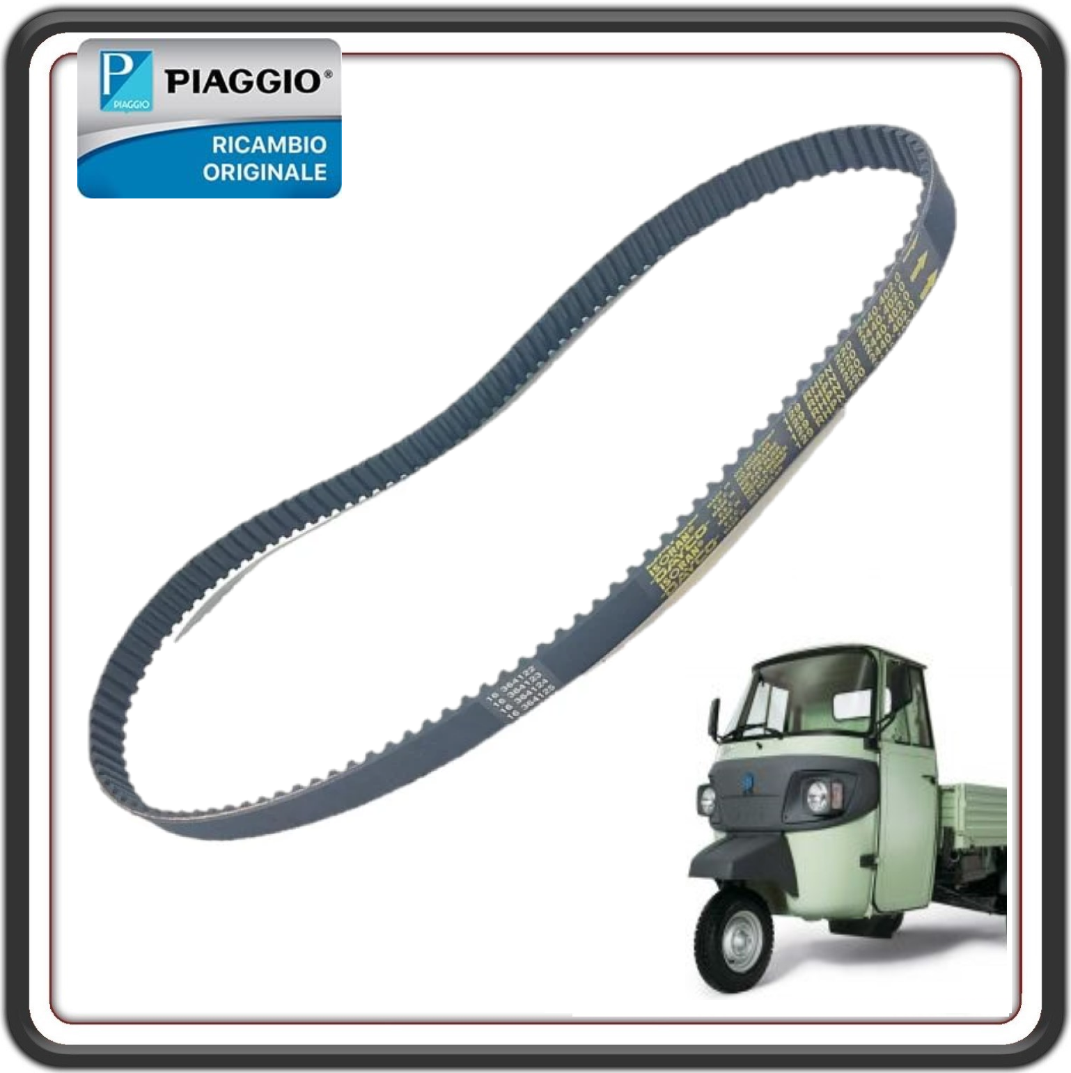 CINGHIA DISTRIBUZIONE PER PIAGGIO APE CALESSINO DIESEL - PIAGGIO APE 601 CLASSIC RAFFREDDAMENTO A LIQUIDO ORIGINALE PIAGGIO L2440402