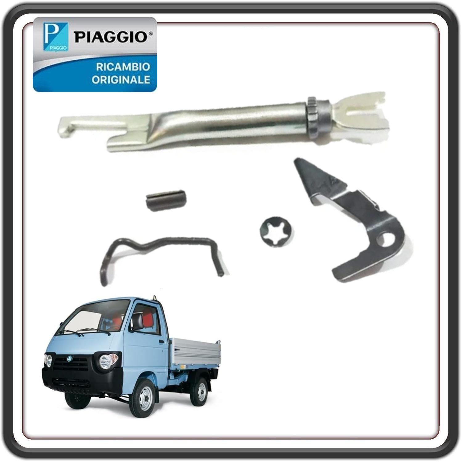 KIT REGISTRO RECUPERO GANASCE CEPPI FRENO FRENI LATO SINISTRO SX PER PIAGGIO QUARGO TUTTI I MODELLI - PIAGGIO APE 703-602 - APE CAR - APE POKER ORIGINALE PIAGGIO 644326
