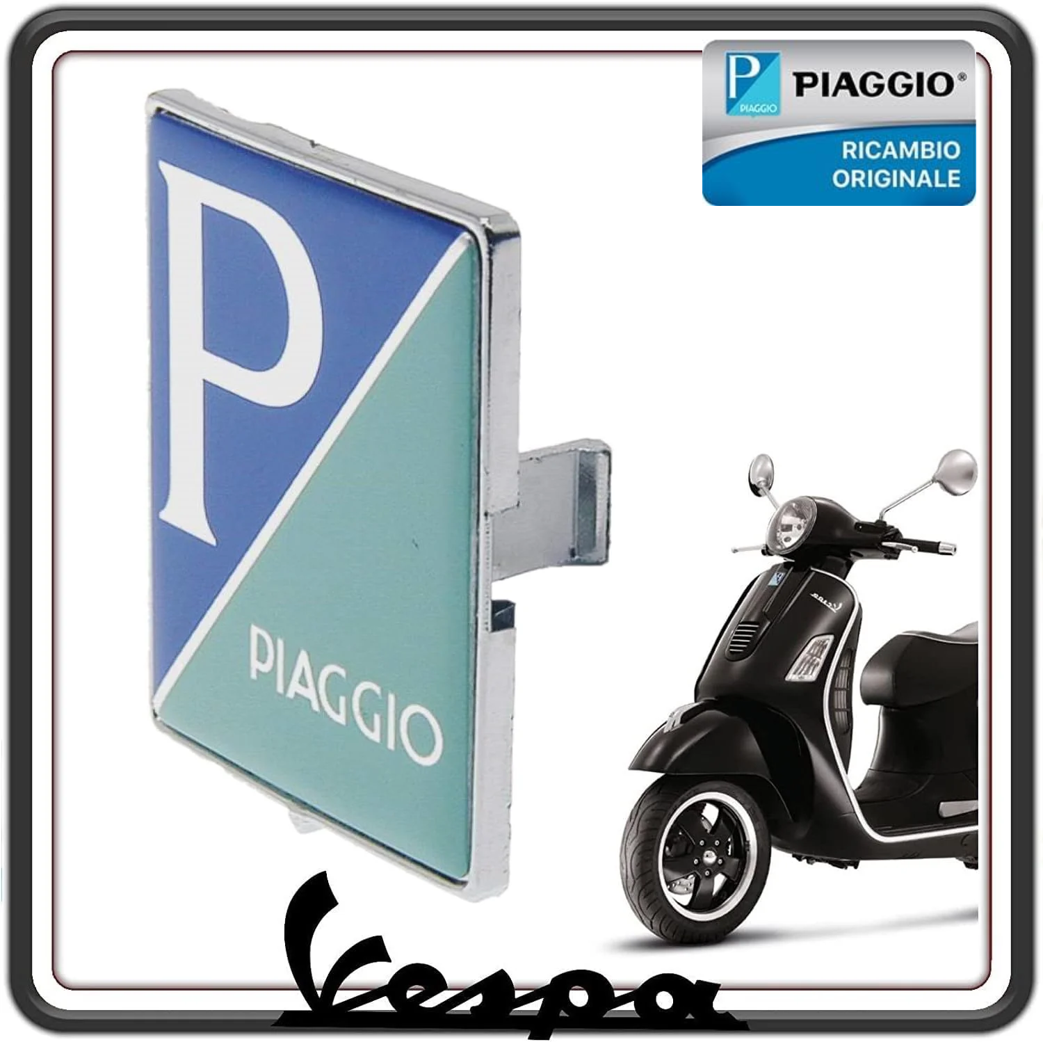 SCUDETTO STEMMA NASELLO VESPA GT GTS GTV 125 200 250 300 SUPER ORIGINALE PIAGGIO 576464