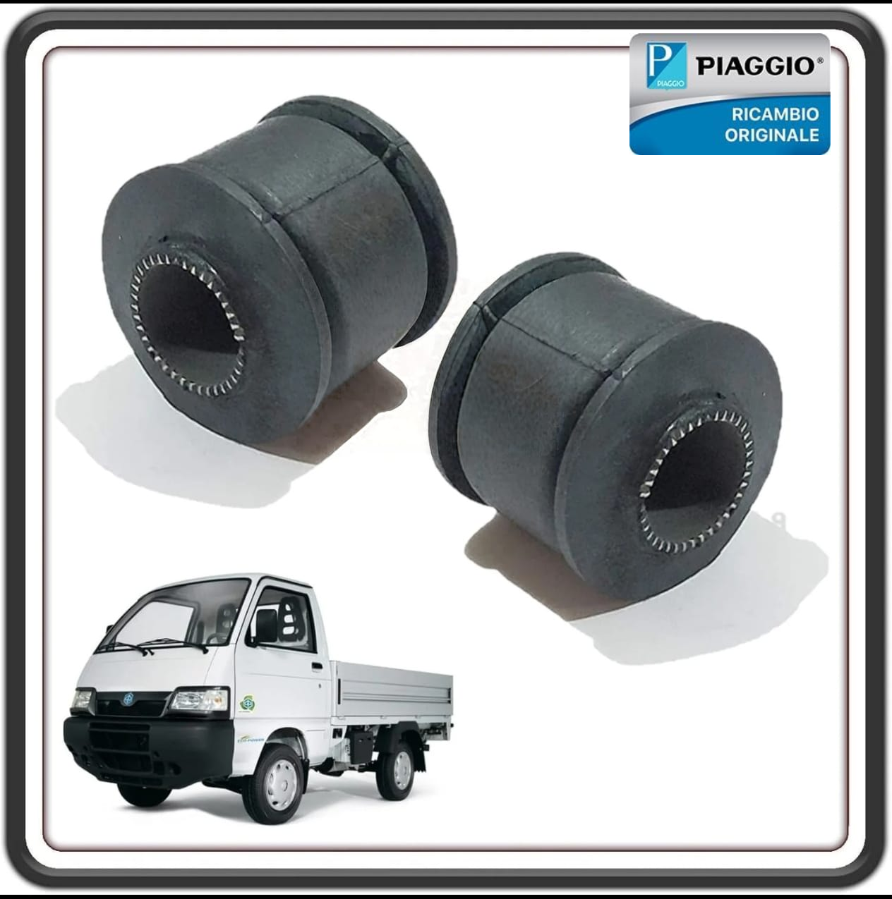 KIT 2 BOCCOLA BOCCOLE BUSSOLA BUSSOLE BIELLA BIELLETTA SCATOLA STERZO PER PIAGGIO PORTER 1300 BENZINA FINO AL 2009 - PIAGGIO PORTER 1200 1400 DIESEL - PIAGGIO QUARGO ORIGINALI PIAGGIO B004679 - B004680