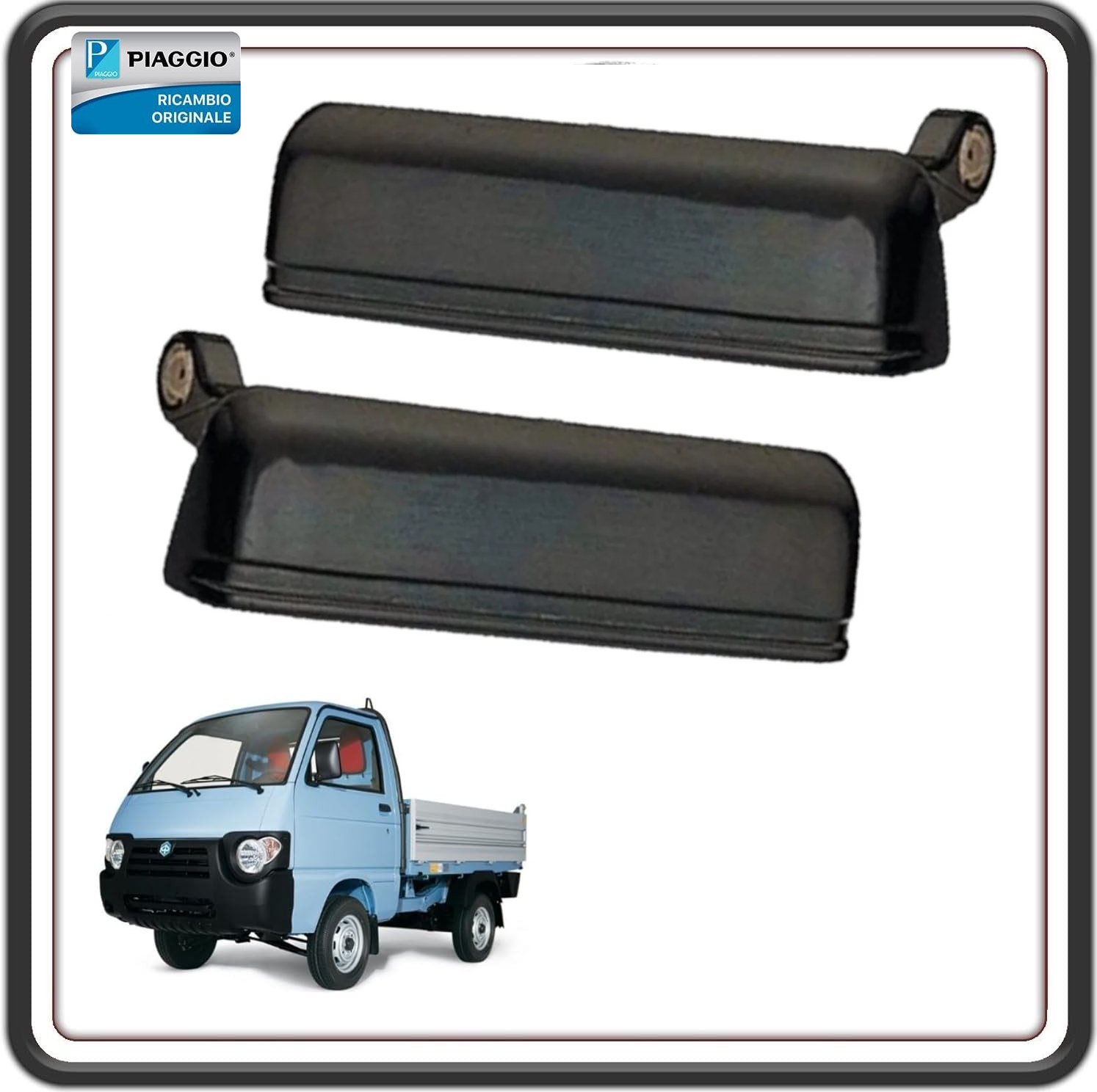 KIT 2 MANIGLIA MANIGLIE ESTERNA PORTA PORTIERA SPORTELLO LATO GUIDA E LATO PASSEGGERO PER PIAGGIO PORTER TUTTI I MODELLI - PIAGGIO QUARGO TUTTI I MODELLI ORIGINALE PIAGGIO 6921087Z01000 - 69221087Z01000