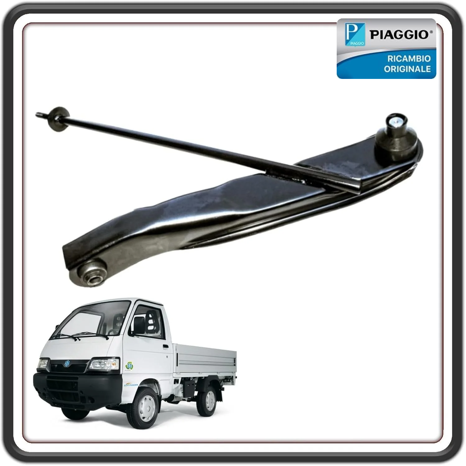 BRACCIO OSCILLANTE SOSPENSIONE LATO DESTRO PER PIAGGIO PORTER 1000 - PORTER 1300 FINO AL 2009 MOTORE DAIHATSU - PORTER 1200 1400 DIESEL - PIAGGIO QUARGO ORIGINALE PIAGGIO B007554