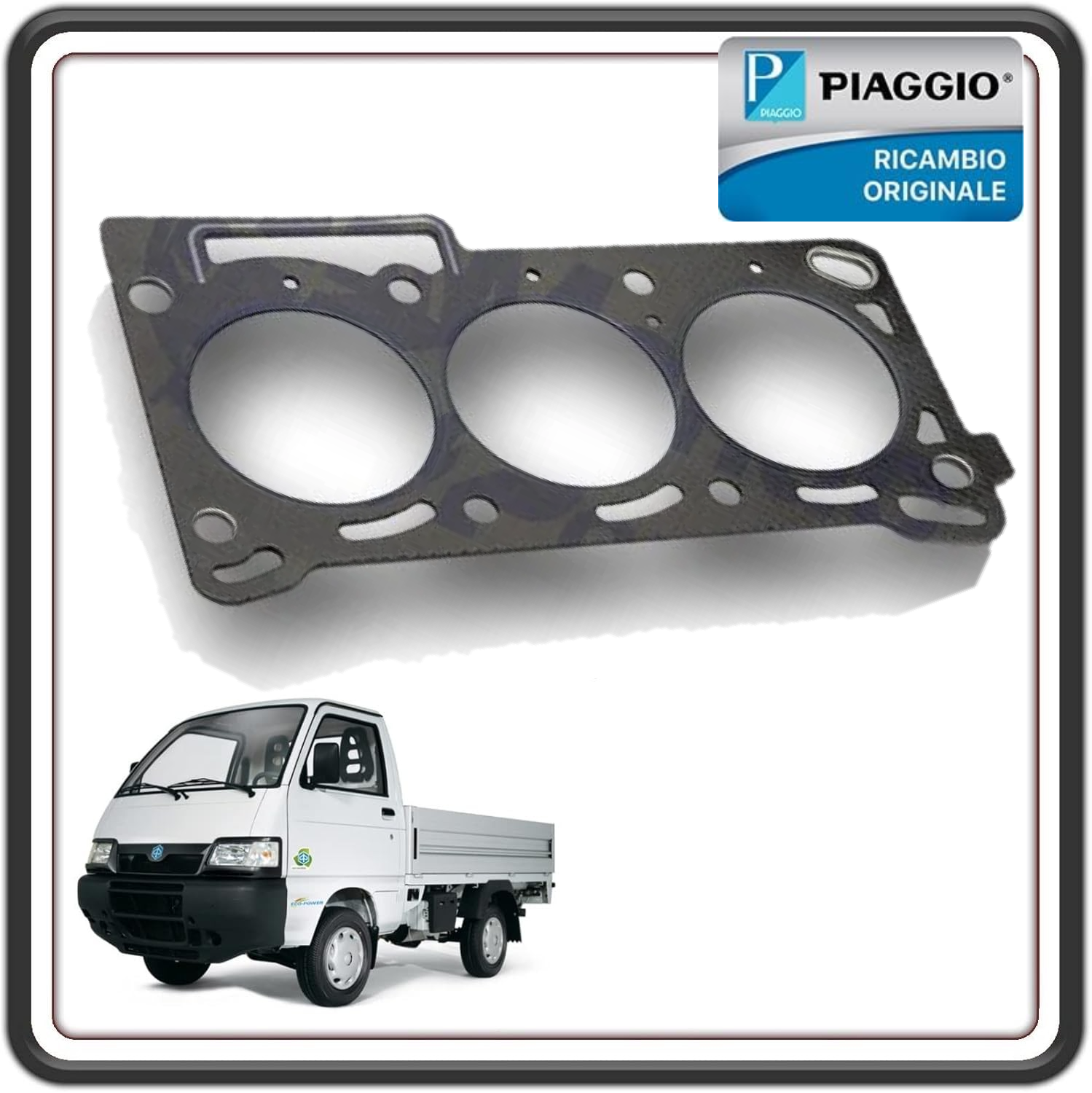 GUARNIZIONE TESTA TESTATA PER PIAGGIO PORTER 1000 MOTORE DAIHATSU INIEZIONE 3 CILINDRI BENIZINA ORIGINALE PIAGGIO 1111587731000