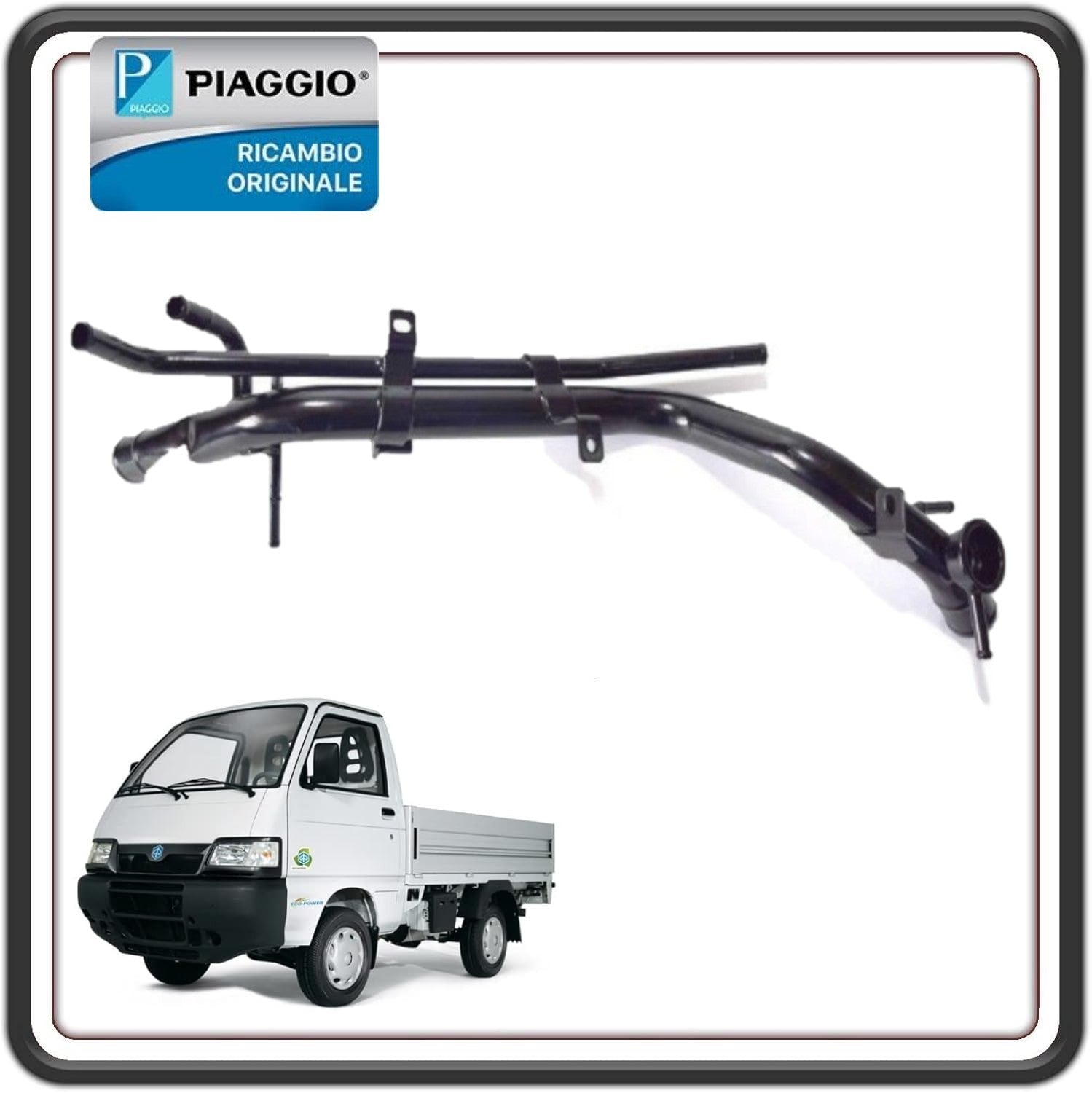 TUBO RADIATORE ACQUA SUPERIORE PER PORTER 1300 16 VALVOLE BENZINA MOTORE DAIHATSU FINO AL 2009 ORIGINALE PIAGGIO 1650787Z07000