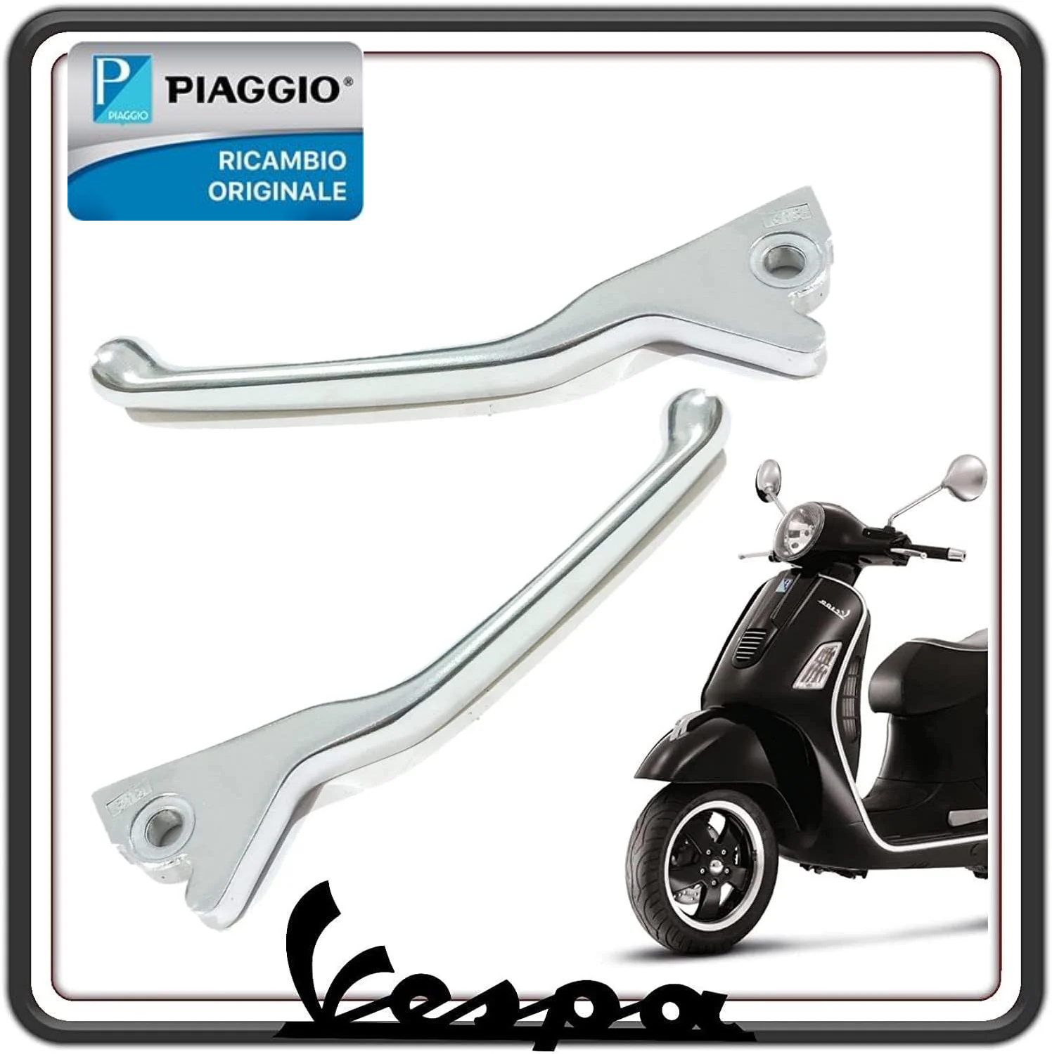 KIT DUE LEVA LEVE FRENO PER PIAGGIO NRG DAL 2004 AL 2018 - VESPA GTS 125 FINO AL 2018 - GTS 250 FINO AL 2014 - VESPA GTS 300 DAL 2008 AL 2018 - PIAGGIO LIBERTY 200 – VESPA GRANTURISMO 125 – 200 ORIGINALE PIAGGIO 497042 X2
