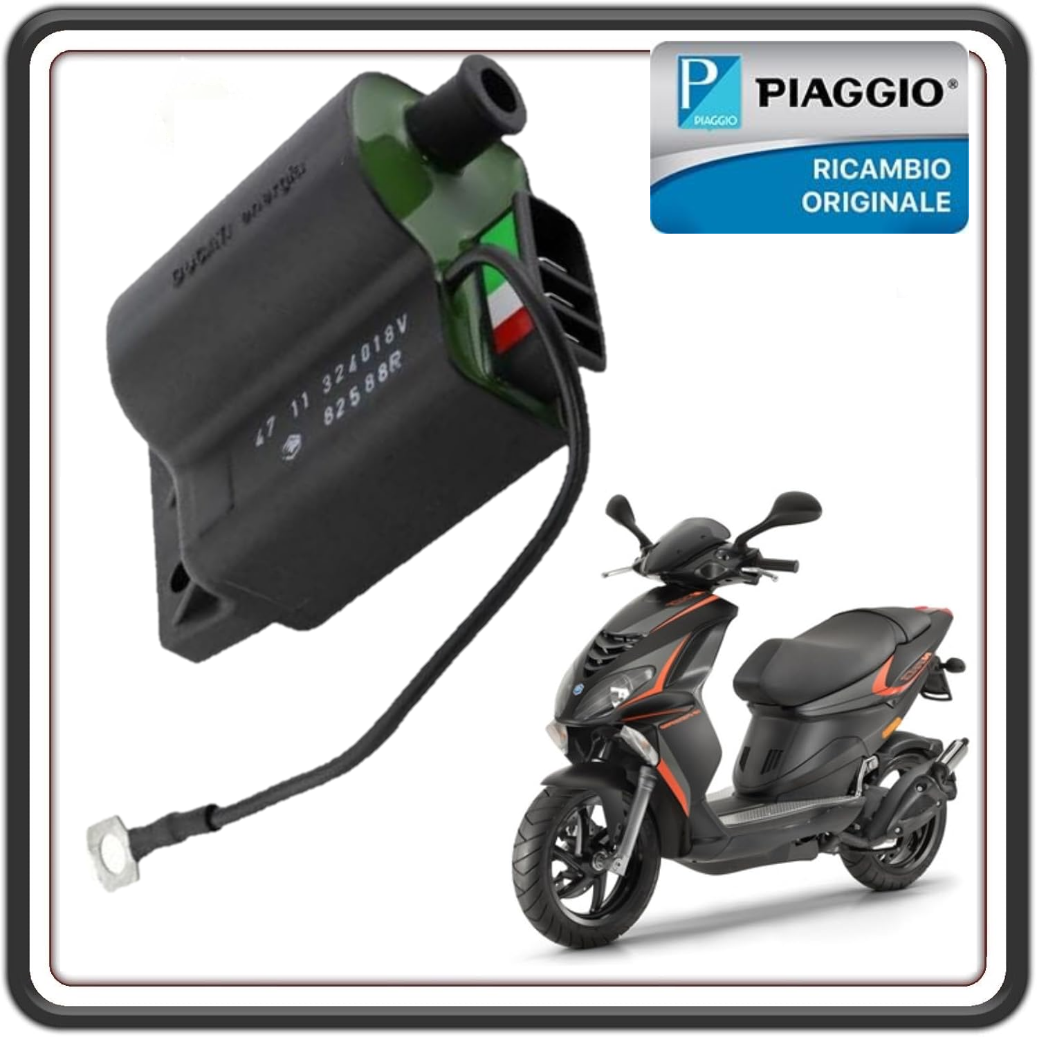 CENTRALINA BOBINA ACCENSIONE ELETTRONICA PER PIAGGIO FREE 50 - PIAGGIO LIBERTY 50 FINO AL 2005 - PIAGGIO NRG - SFERA - ZIP SP 50 - ZIP RST 50 ORIGINALE PIAGGIO 638678