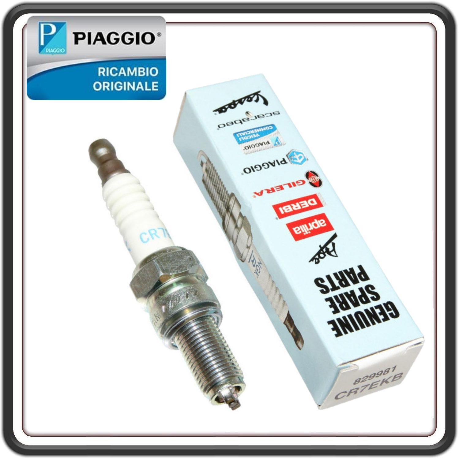 CANDELA ACCENSIONE CR7EKB PER PIAGGIO BEVERLY 500 CRUISER - PIAGGIO X10 350 500 ORIGINALE PIAGGIO CR7EKB